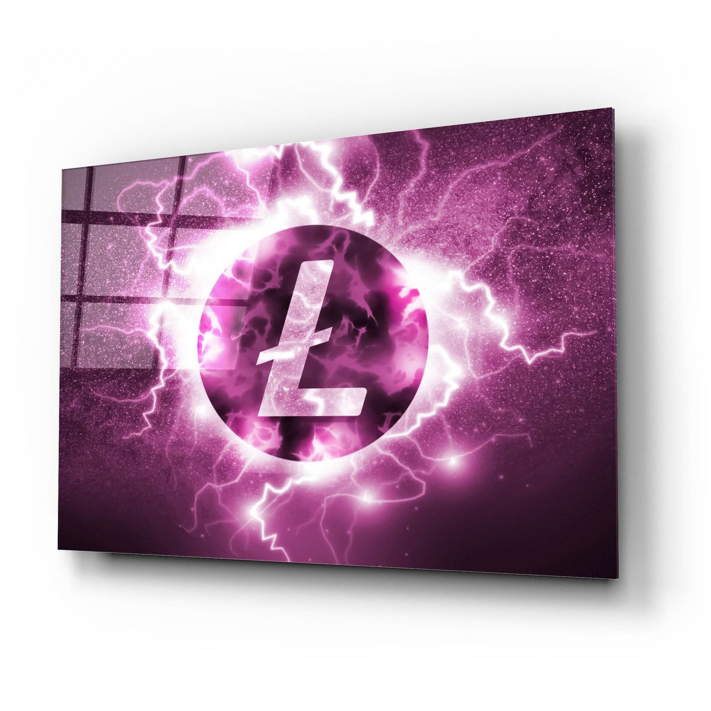 Epic Art 'Crypto Eclipse Litecoin Ltc' by Epic Portfolio, Acrylic Glass Wall Art,24x16