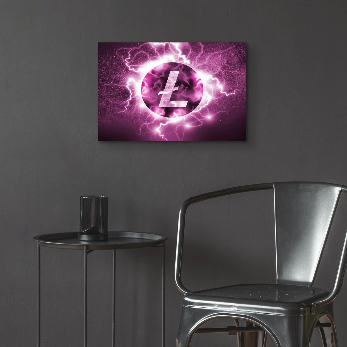 Epic Art 'Crypto Eclipse Litecoin Ltc' by Epic Portfolio, Acrylic Glass Wall Art,24x16