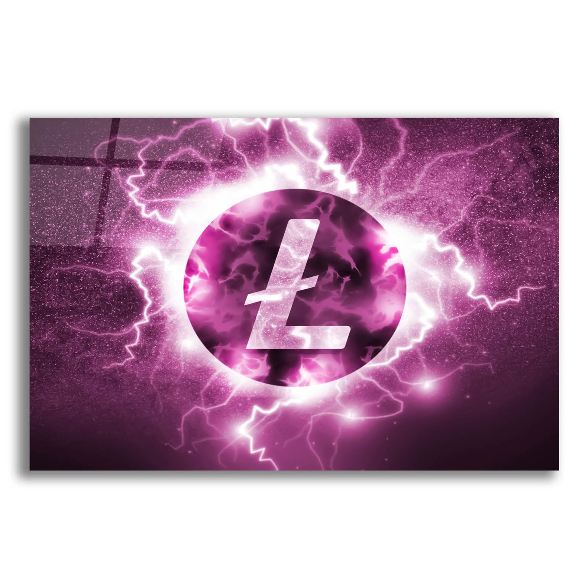 Epic Art 'Crypto Eclipse Litecoin Ltc' by Epic Portfolio, Acrylic Glass Wall Art,24x16