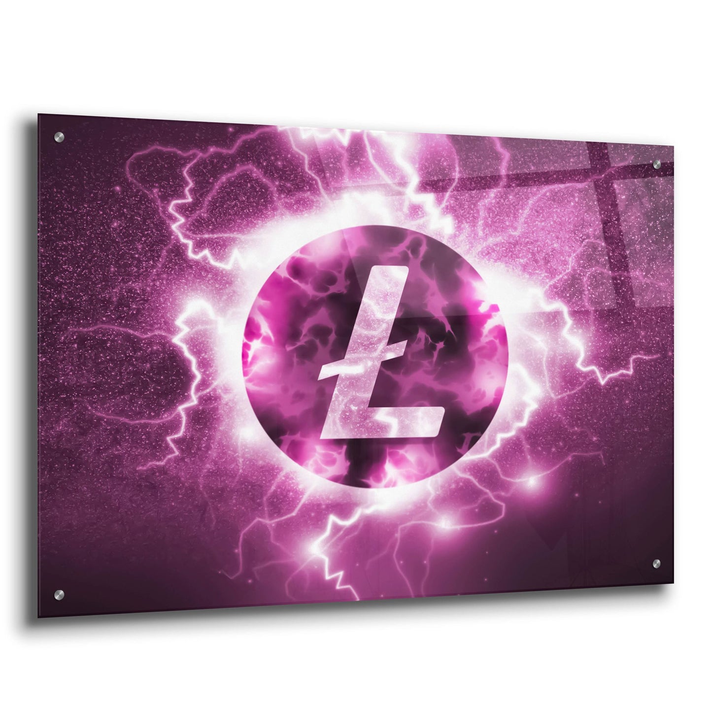 Epic Art 'Crypto Eclipse Litecoin Ltc' by Epic Portfolio, Acrylic Glass Wall Art,36x24