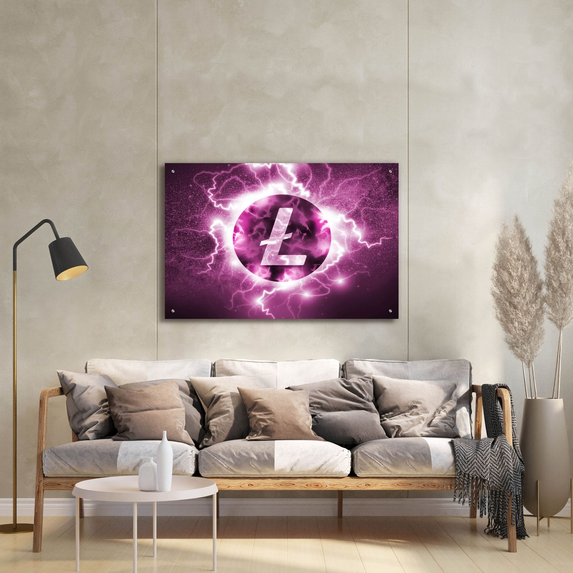 Epic Art 'Crypto Eclipse Litecoin Ltc' by Epic Portfolio, Acrylic Glass Wall Art,36x24