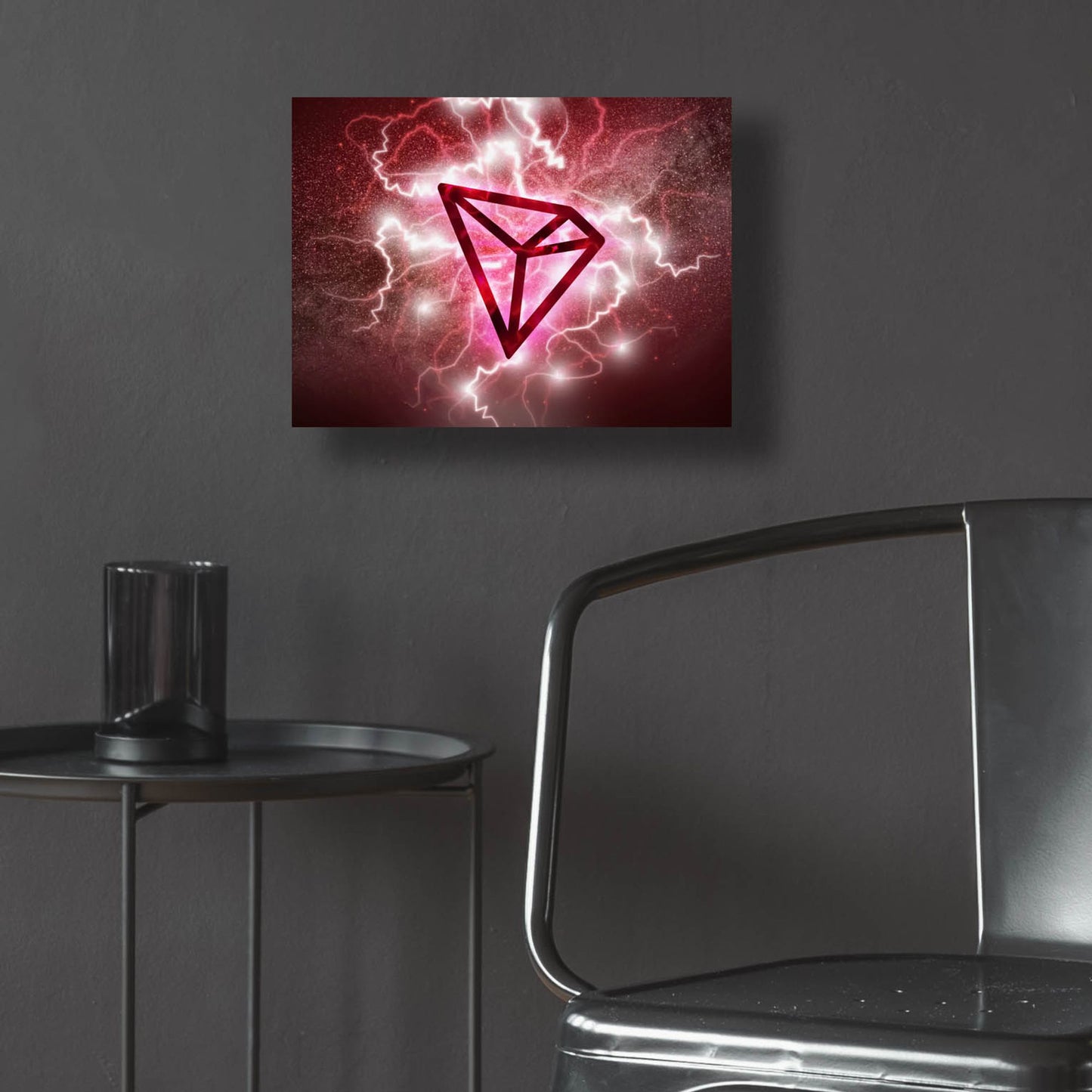 Epic Art 'Crypto Eclipse Tron Trx' by Epic Portfolio, Acrylic Glass Wall Art,16x12