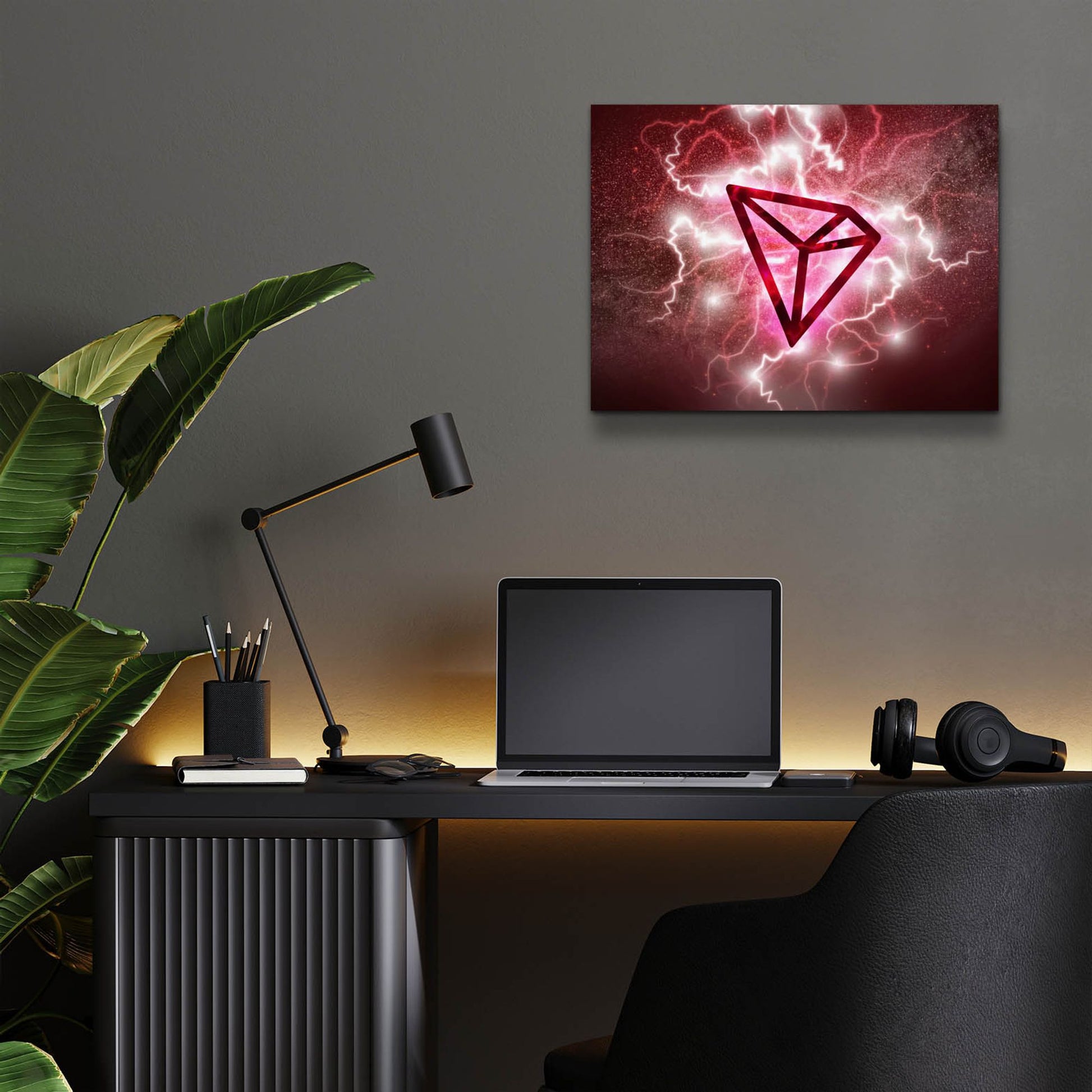 Epic Art 'Crypto Eclipse Tron Trx' by Epic Portfolio, Acrylic Glass Wall Art,16x12