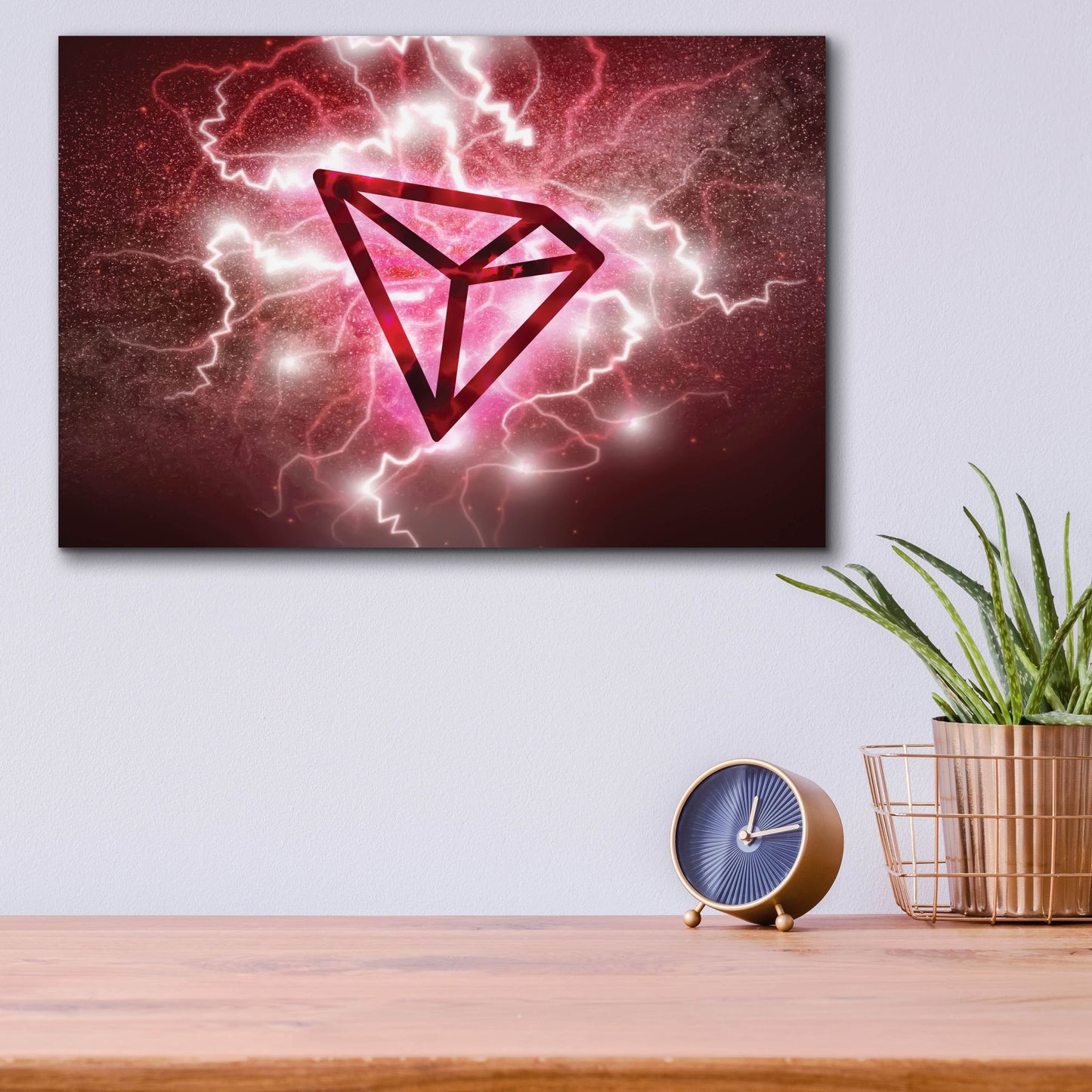 Epic Art 'Crypto Eclipse Tron Trx' by Epic Portfolio, Acrylic Glass Wall Art,16x12