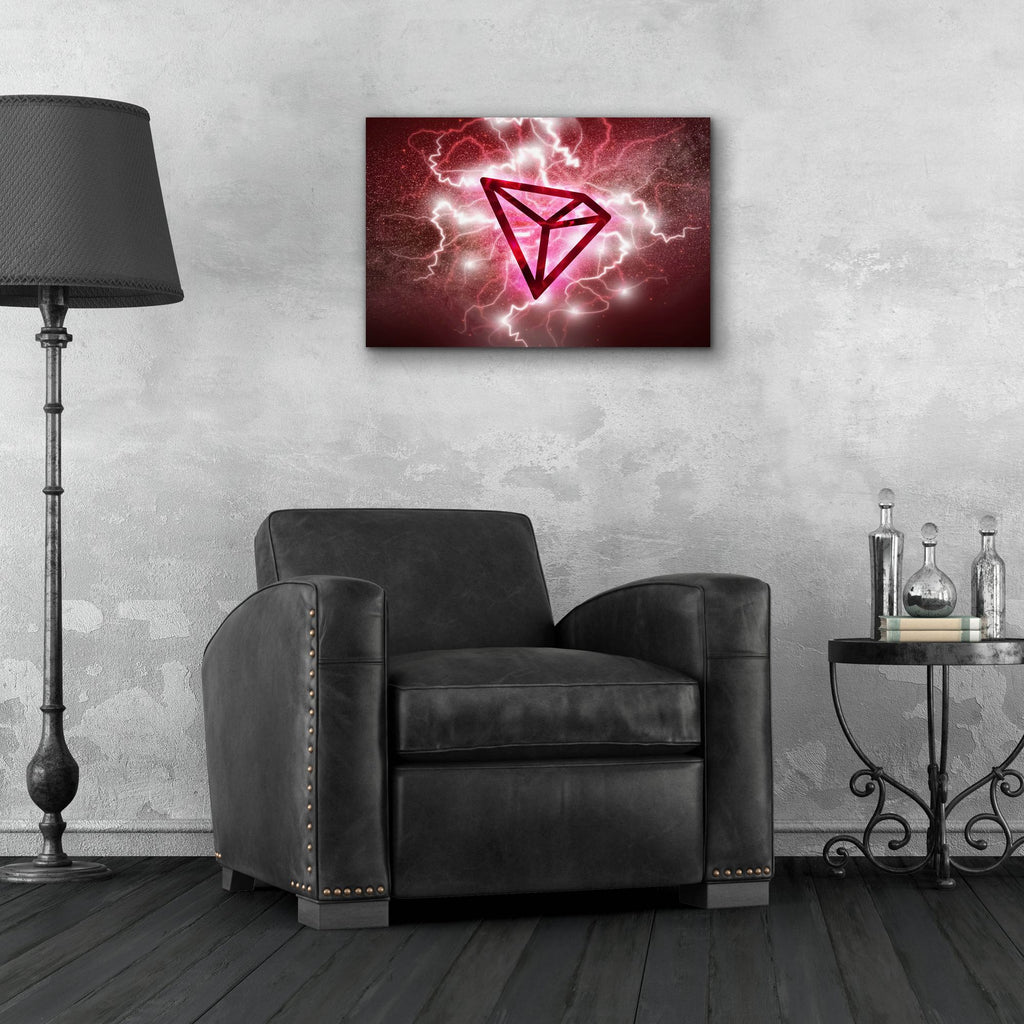 Epic Art 'Crypto Eclipse Tron Trx' by Epic Portfolio, Acrylic Glass Wall Art,24x16