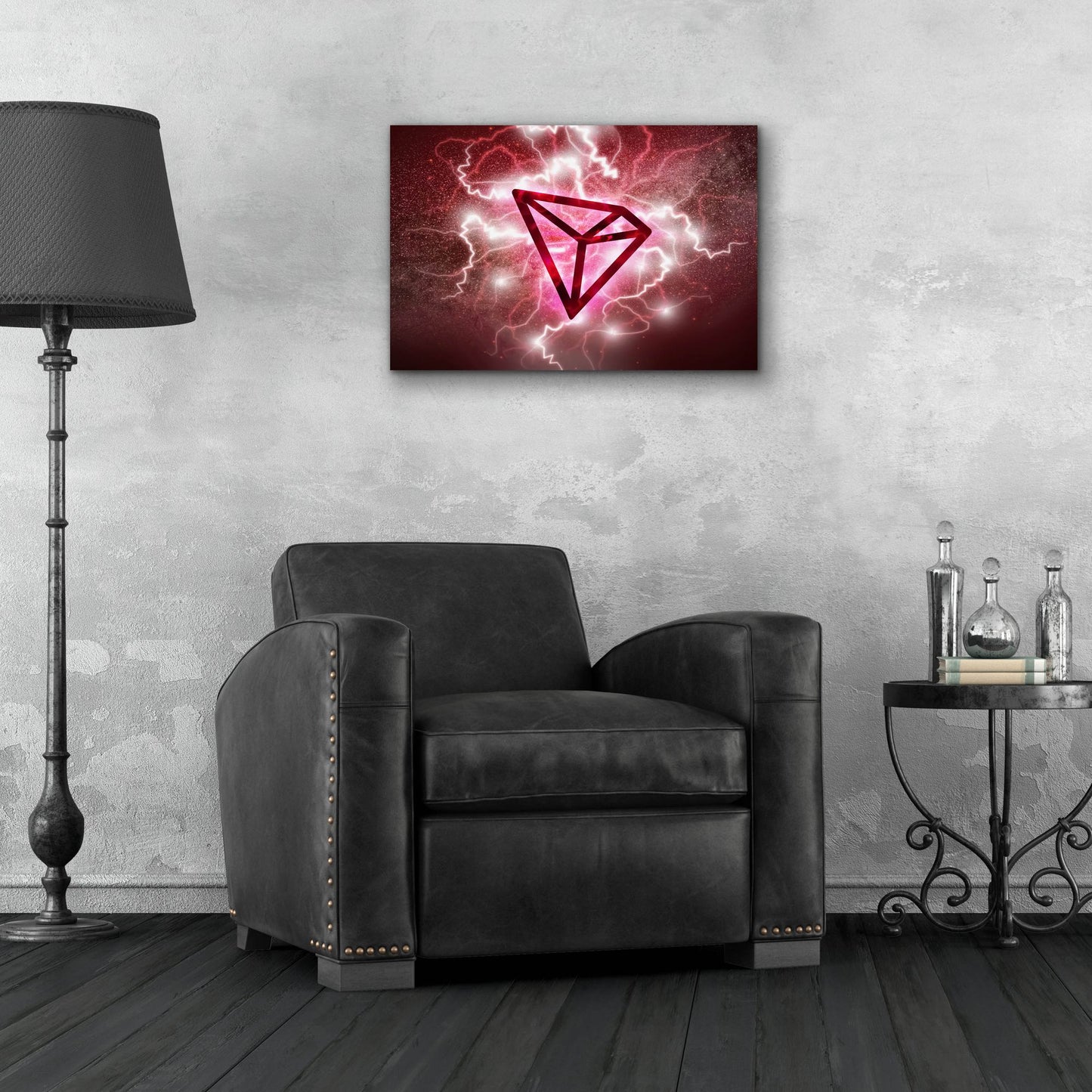 Epic Art 'Crypto Eclipse Tron Trx' by Epic Portfolio, Acrylic Glass Wall Art,24x16