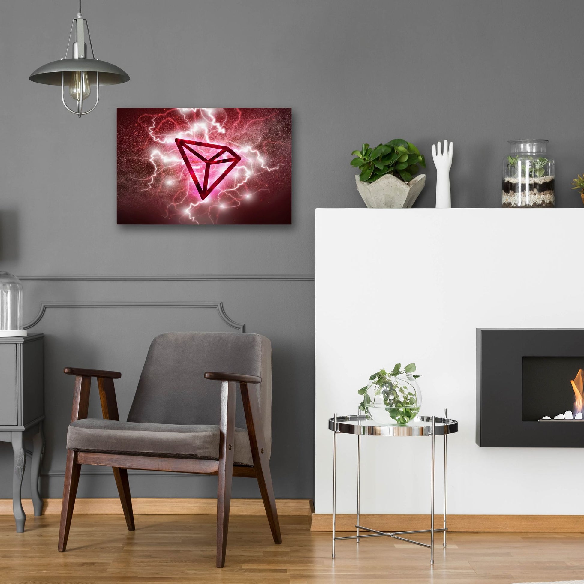 Epic Art 'Crypto Eclipse Tron Trx' by Epic Portfolio, Acrylic Glass Wall Art,24x16