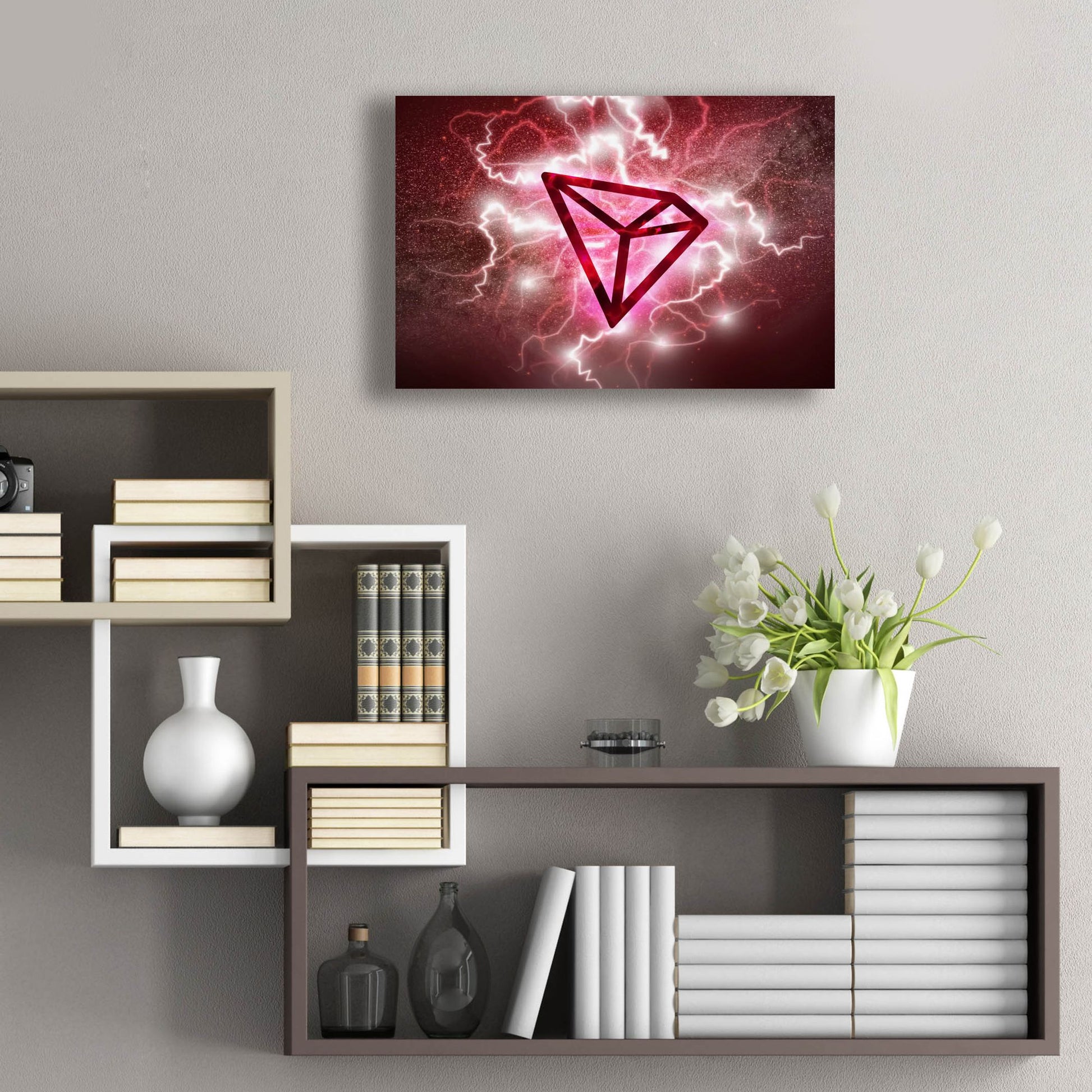 Epic Art 'Crypto Eclipse Tron Trx' by Epic Portfolio, Acrylic Glass Wall Art,24x16