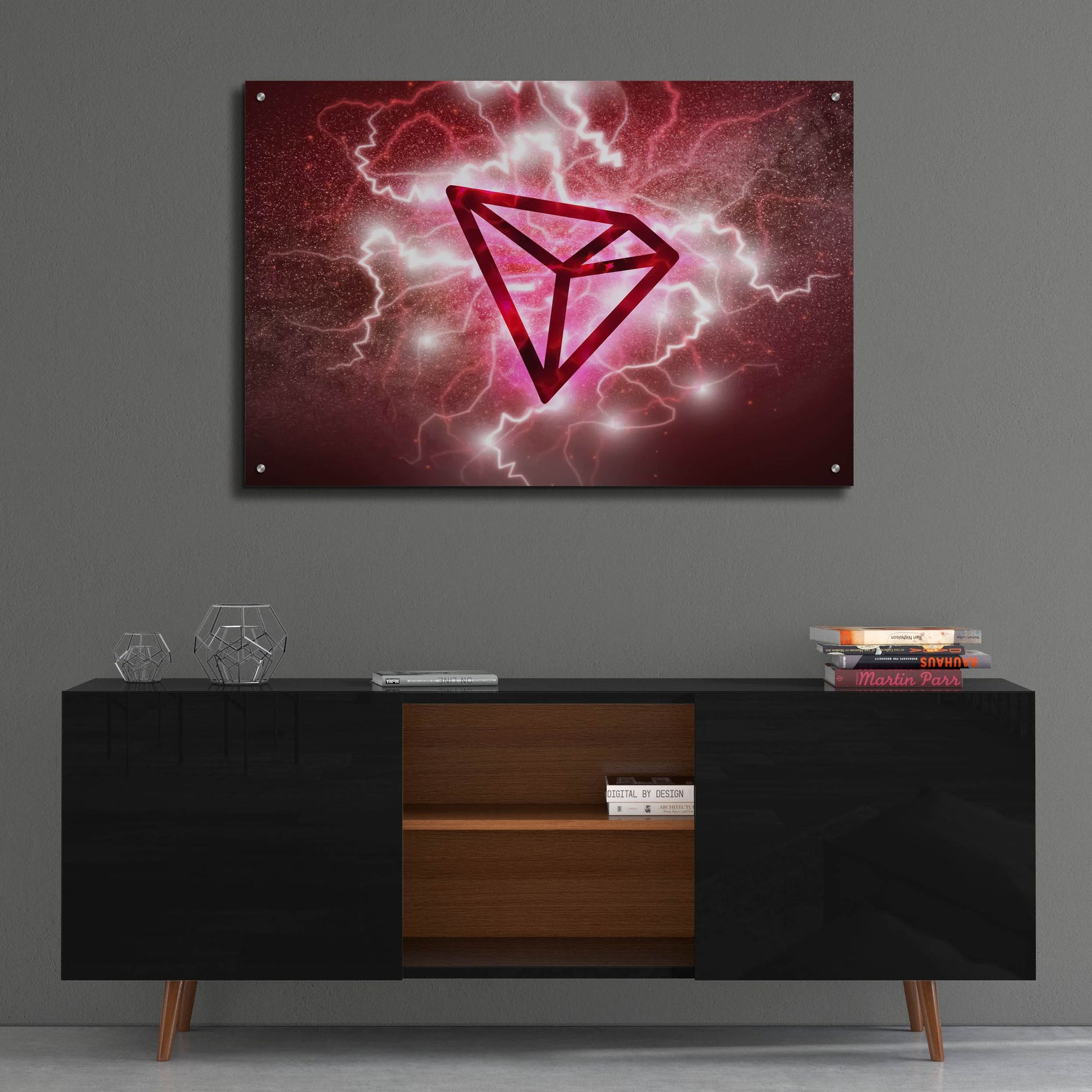 Epic Art 'Crypto Eclipse Tron Trx' by Epic Portfolio, Acrylic Glass Wall Art,36x24