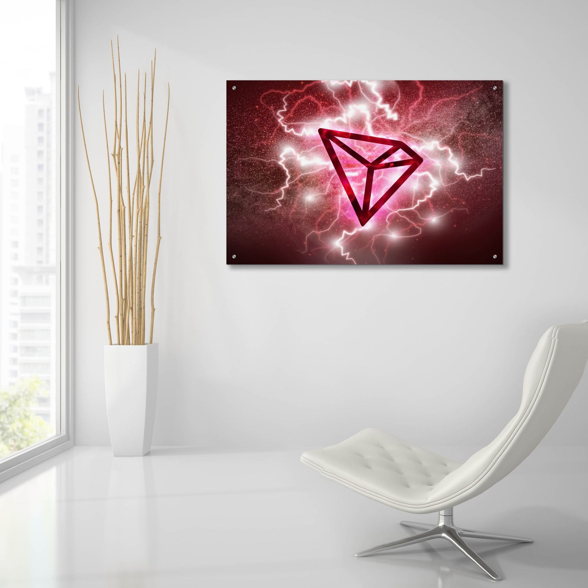 Epic Art 'Crypto Eclipse Tron Trx' by Epic Portfolio, Acrylic Glass Wall Art,36x24