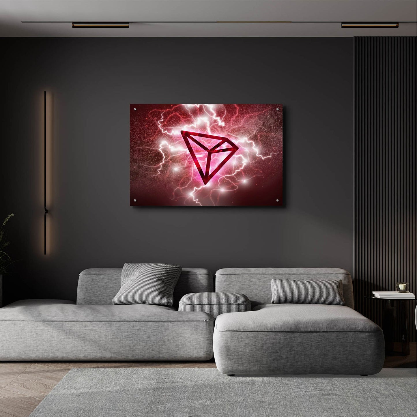 Epic Art 'Crypto Eclipse Tron Trx' by Epic Portfolio, Acrylic Glass Wall Art,36x24