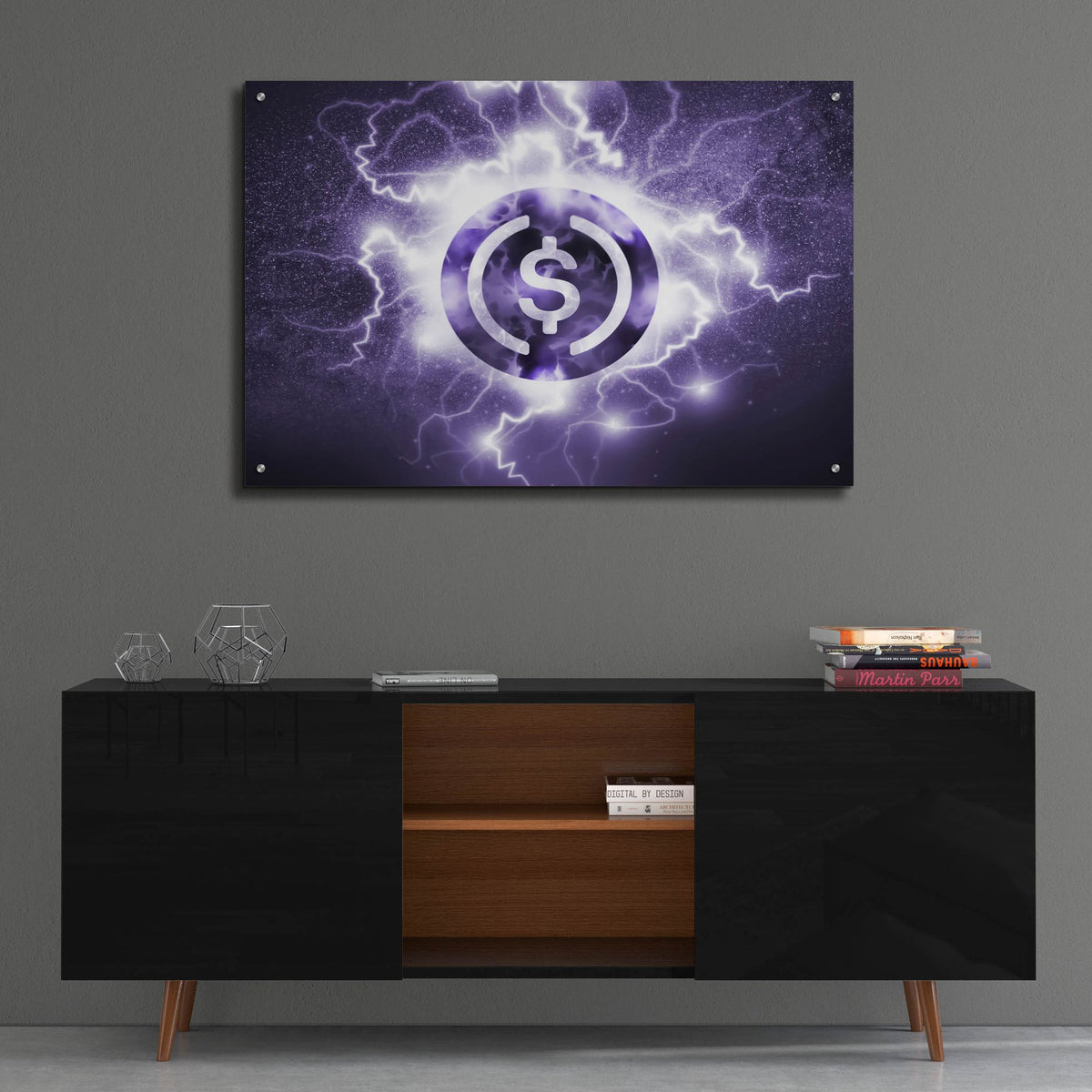 Epic Art 'Crypto Eclipse Usdc' by Epic Portfolio, Acrylic Glass Wall Art,36x24
