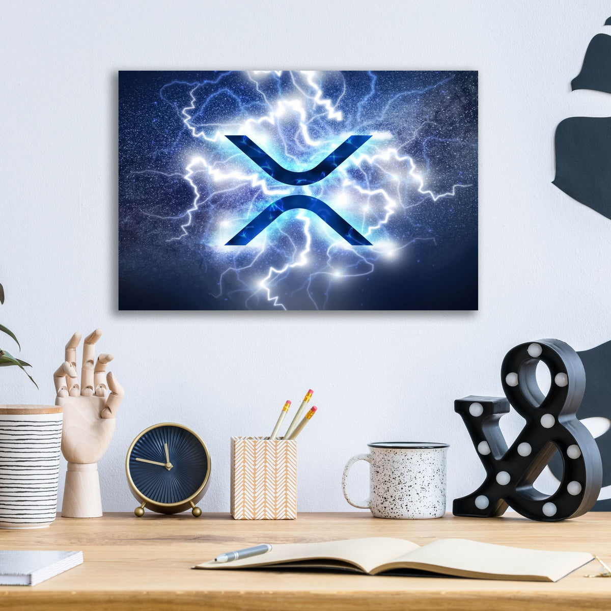 Epic Art 'Crypto Eclipse Xrp' by Epic Portfolio, Acrylic Glass Wall Art,16x12