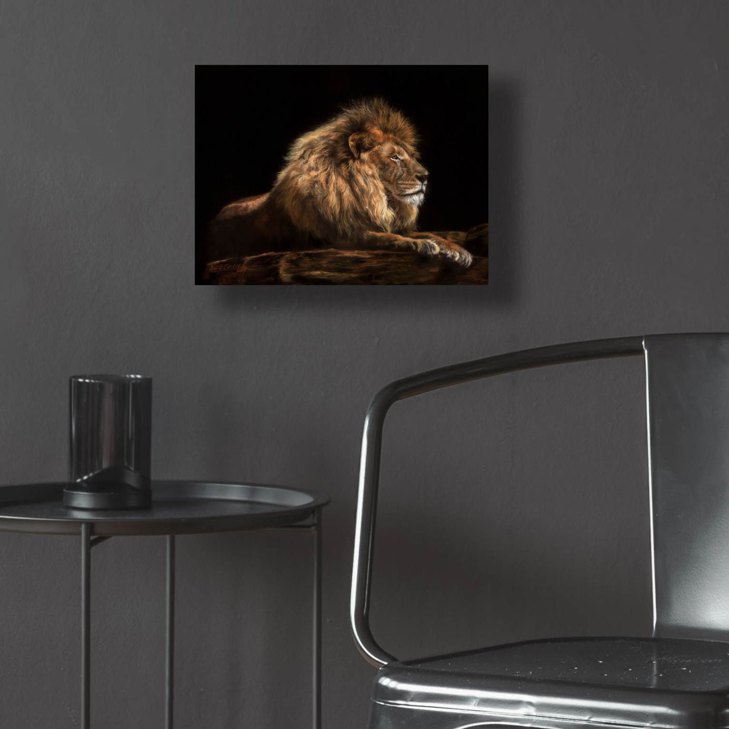 Epic Art 'Golden Lion2 by David Stribbling, Acrylic Glass Wall Art,16x12