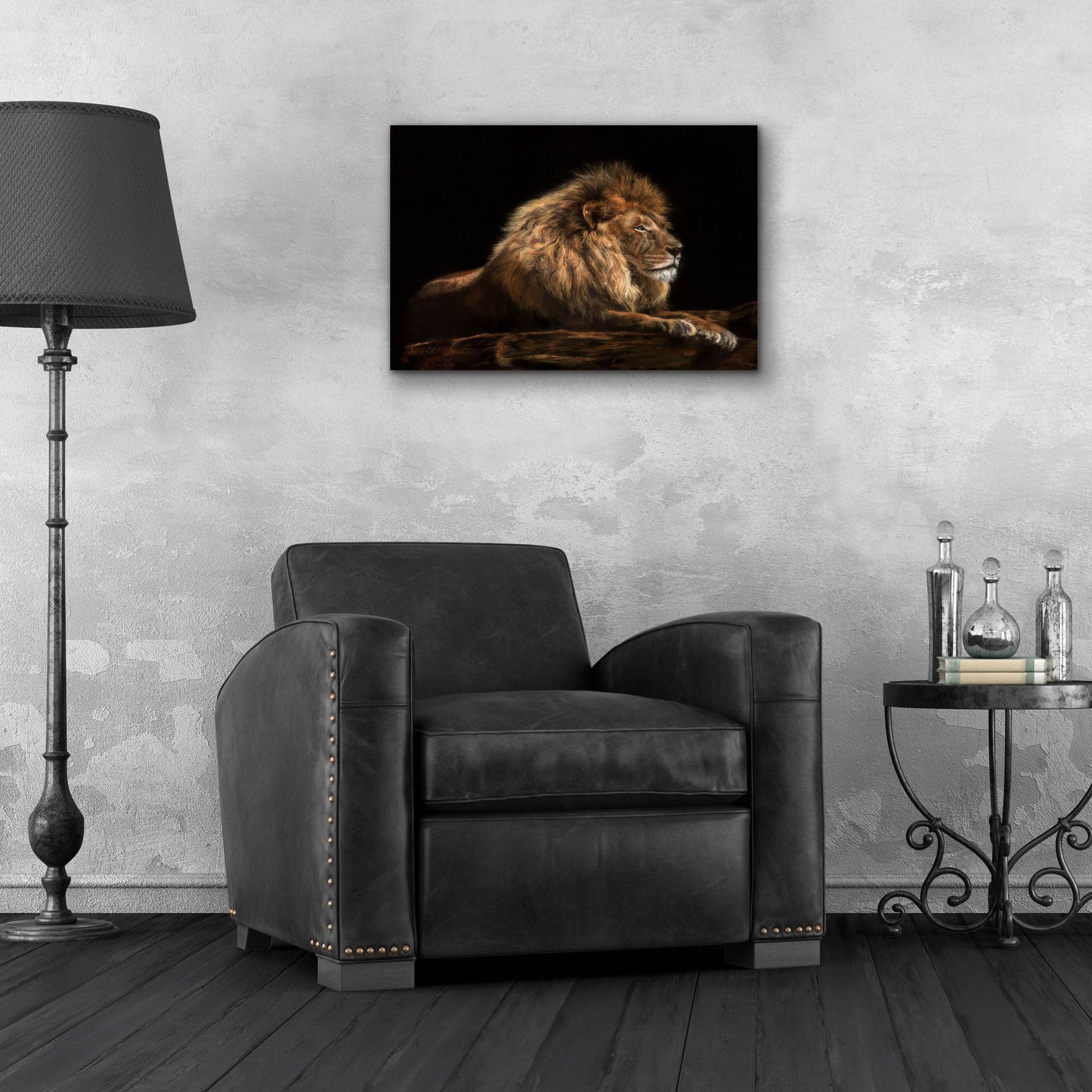 Epic Art 'Golden Lion2 by David Stribbling, Acrylic Glass Wall Art,24x16