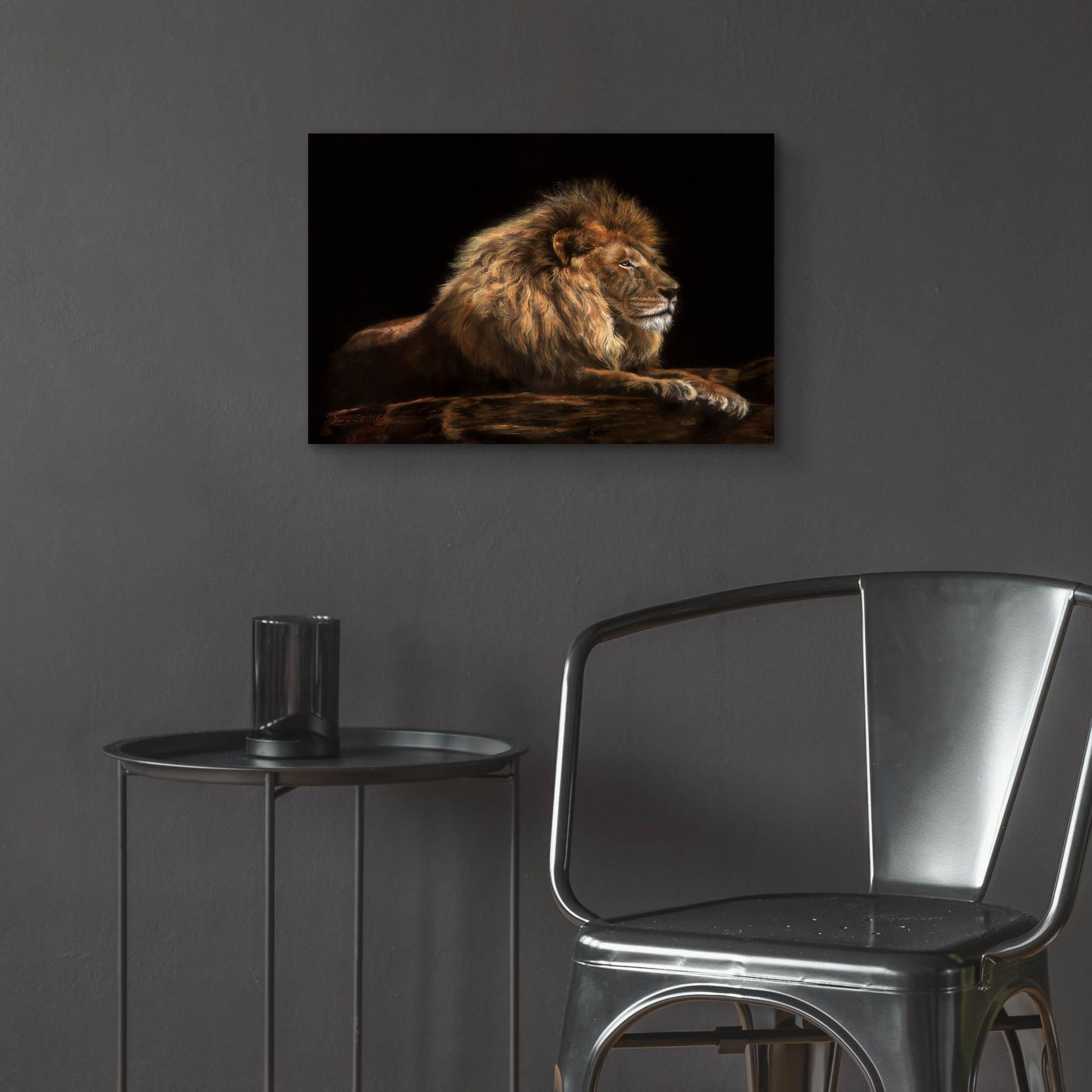 Epic Art 'Golden Lion2 by David Stribbling, Acrylic Glass Wall Art,24x16