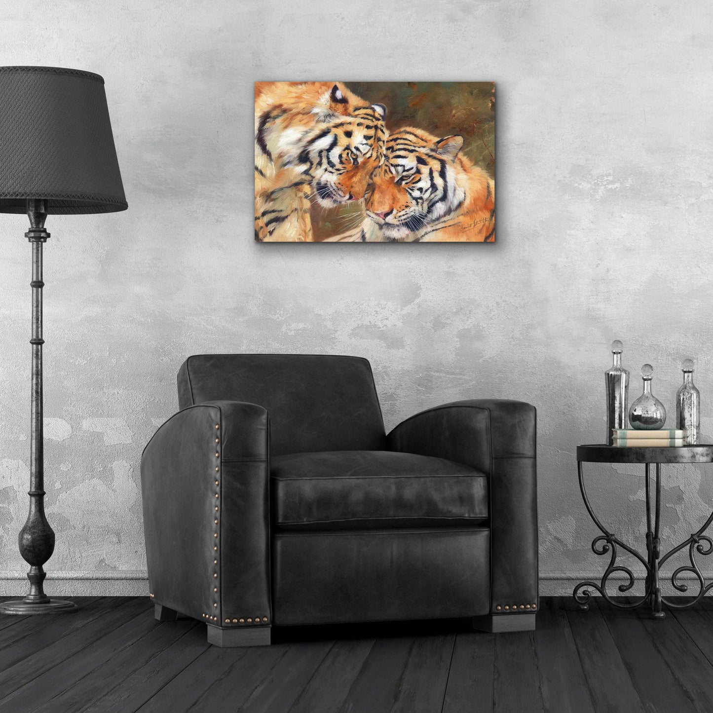 Epic Art 'Tiger Love2 by David Stribbling, Acrylic Glass Wall Art,24x16