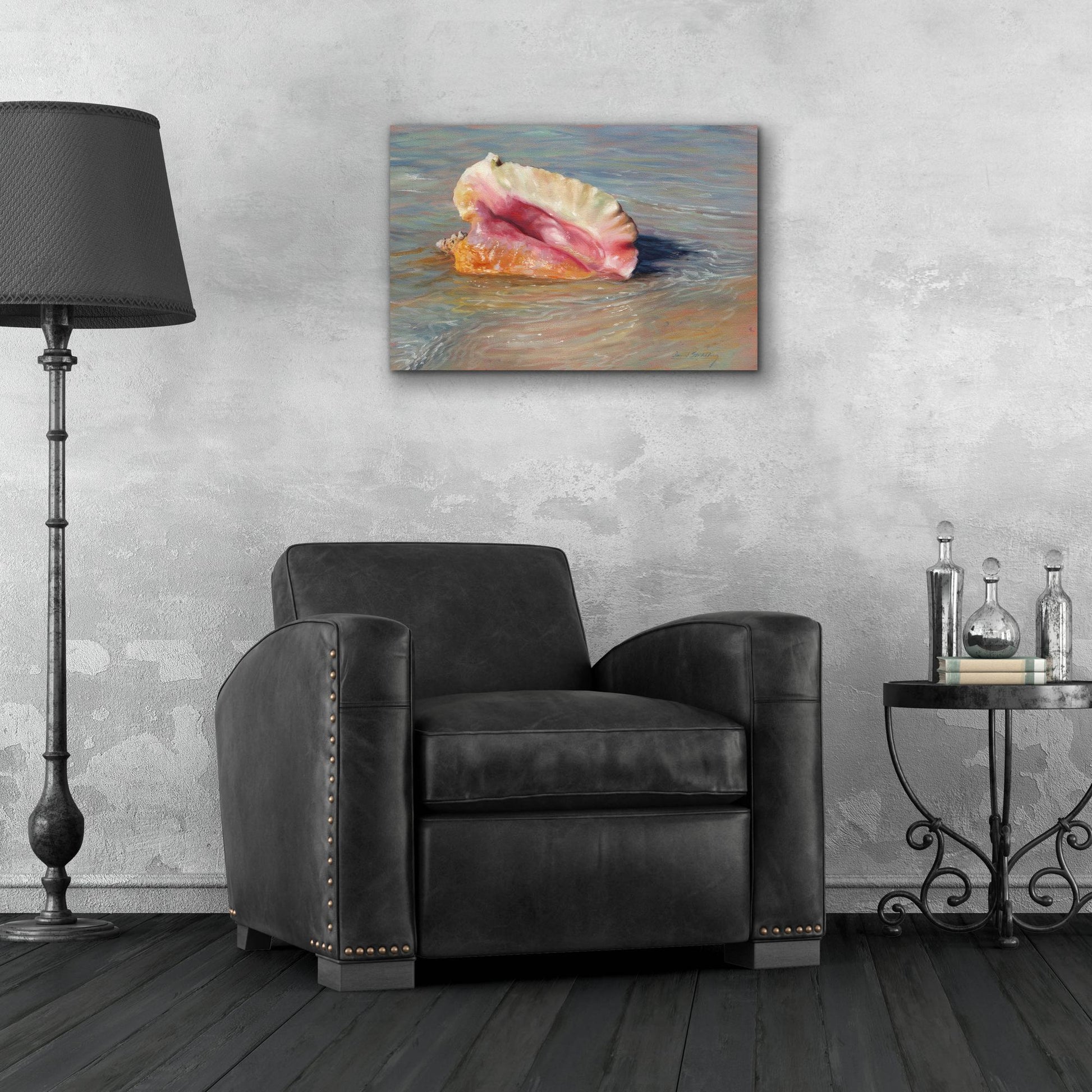 Epic Art 'Conch Shell2 by David Stribbling, Acrylic Glass Wall Art,24x16