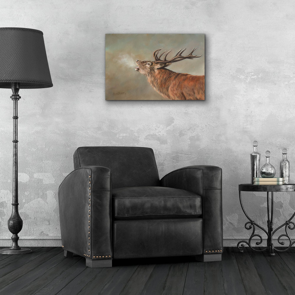 Epic Art 'Red Deer Stag2 by David Stribbling, Acrylic Glass Wall Art,24x16
