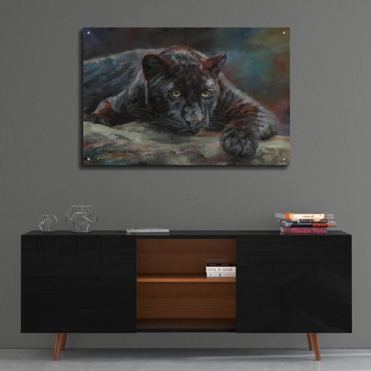 Epic Art 'Black Panther 42 by David Stribbling, Acrylic Glass Wall Art,36x24