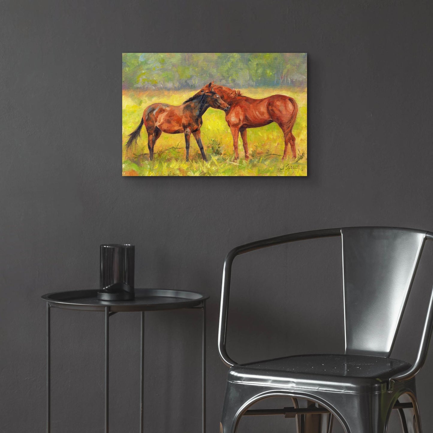 Epic Art 'Horse Love2 by David Stribbling, Acrylic Glass Wall Art,24x16