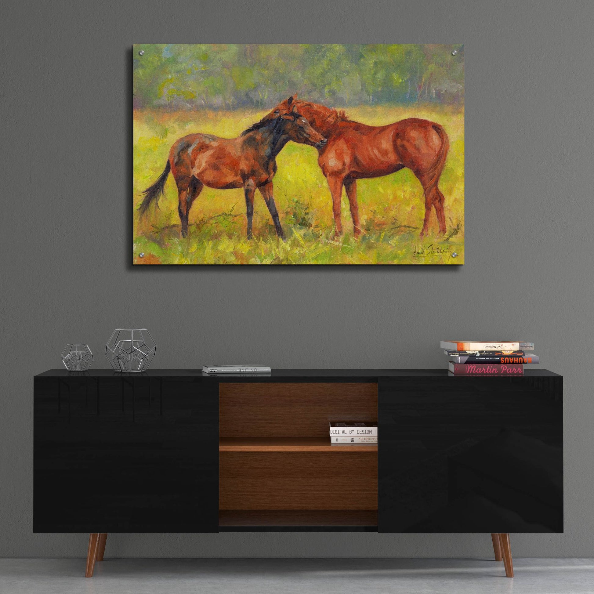 Epic Art 'Horse Love2 by David Stribbling, Acrylic Glass Wall Art,36x24