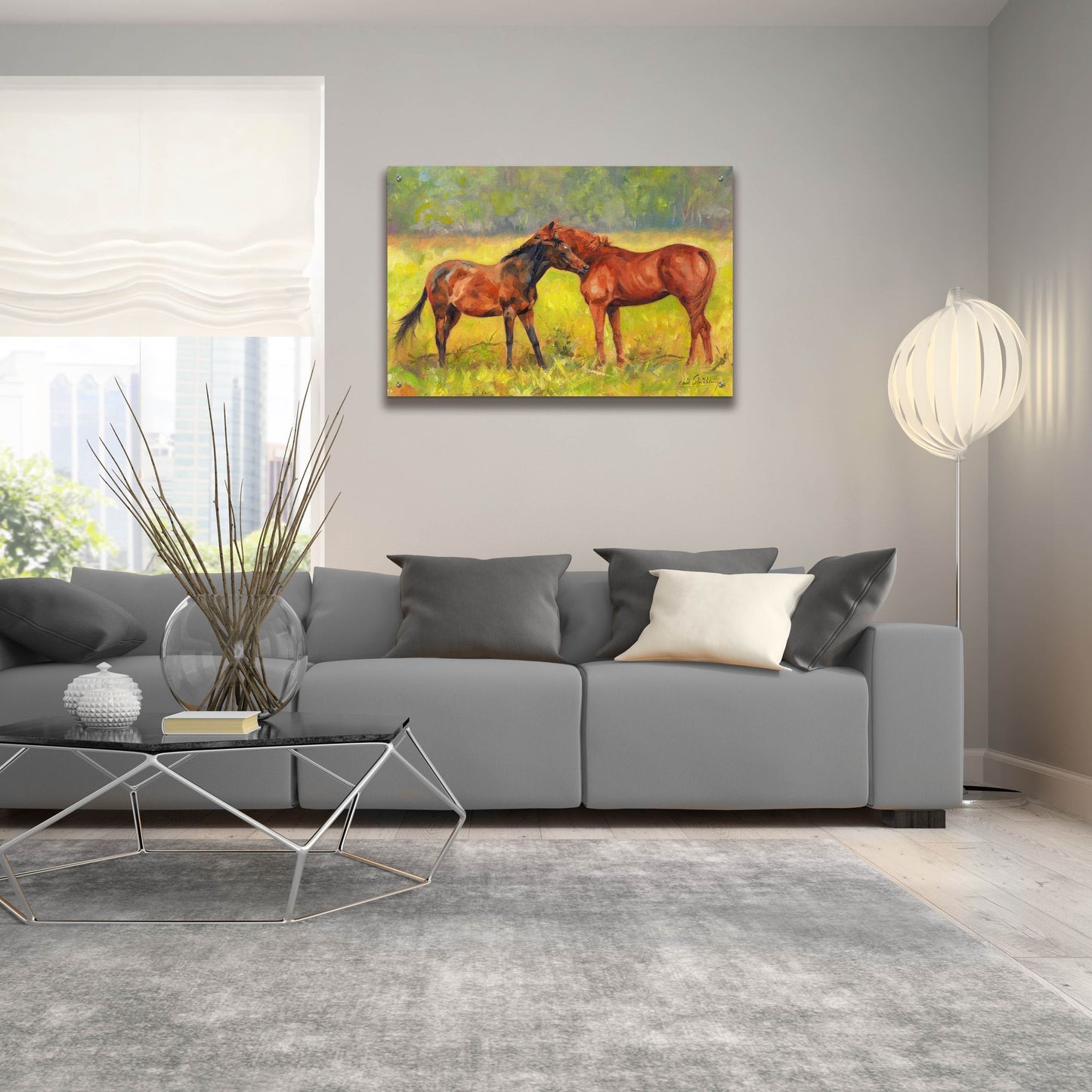 Epic Art 'Horse Love2 by David Stribbling, Acrylic Glass Wall Art,36x24