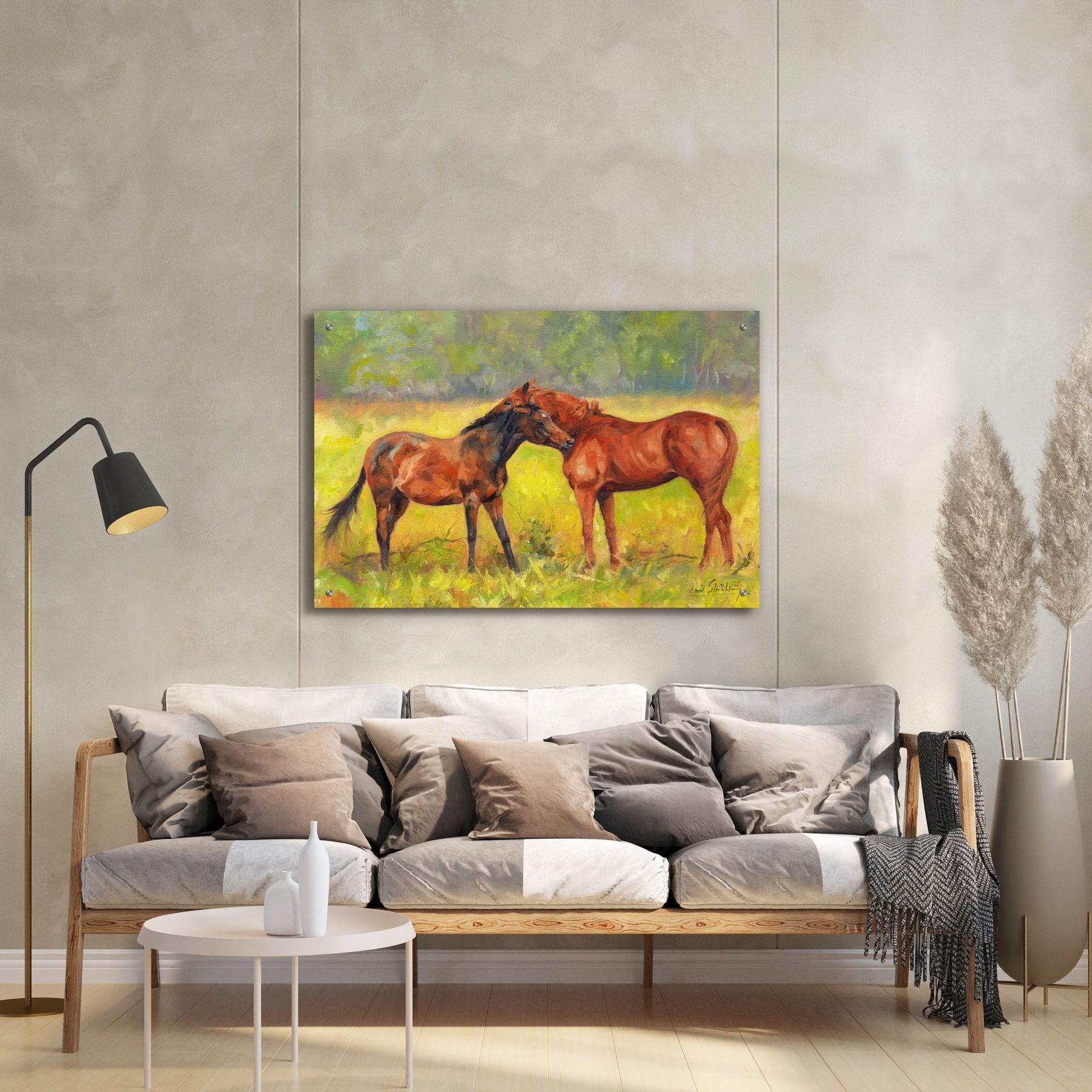 Epic Art 'Horse Love2 by David Stribbling, Acrylic Glass Wall Art,36x24