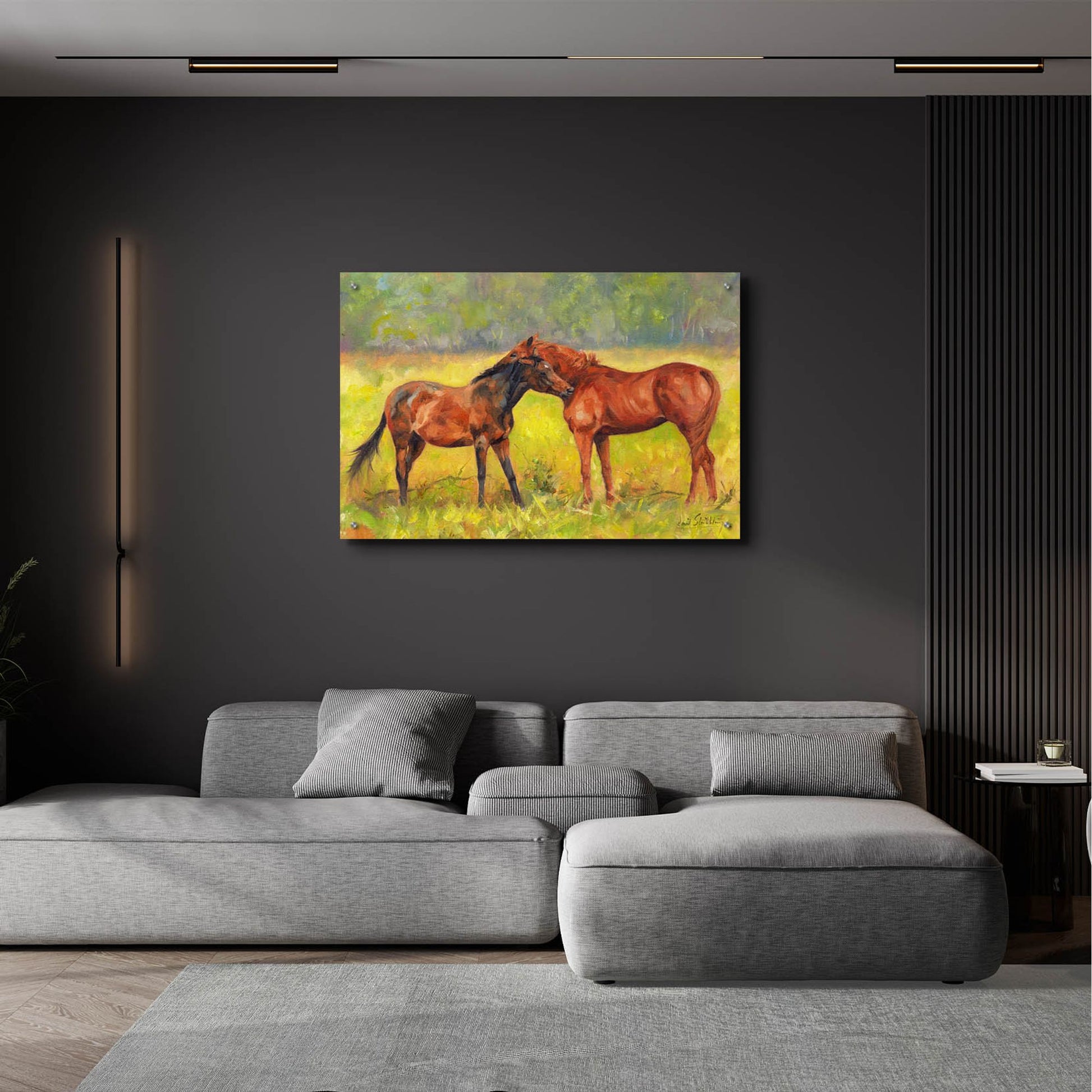 Epic Art 'Horse Love2 by David Stribbling, Acrylic Glass Wall Art,36x24