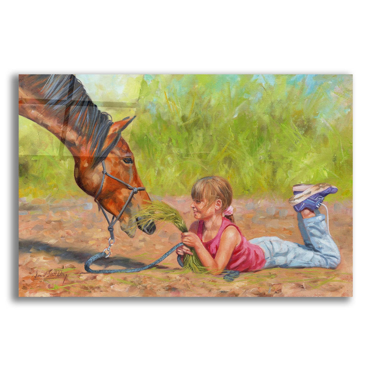 Epic Art 'Best Friends2 by David Stribbling, Acrylic Glass Wall Art