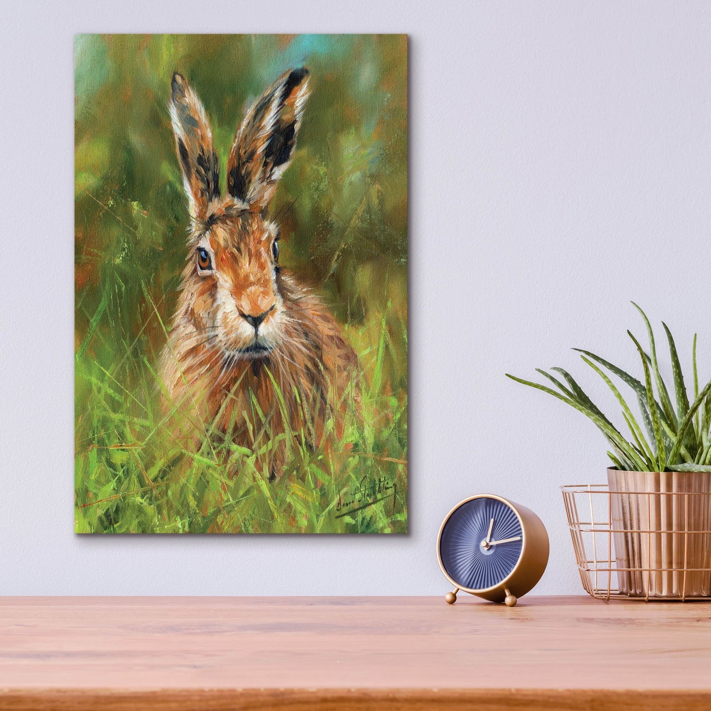 Epic Art 'Hare 22 by David Stribbling, Acrylic Glass Wall Art,12x16