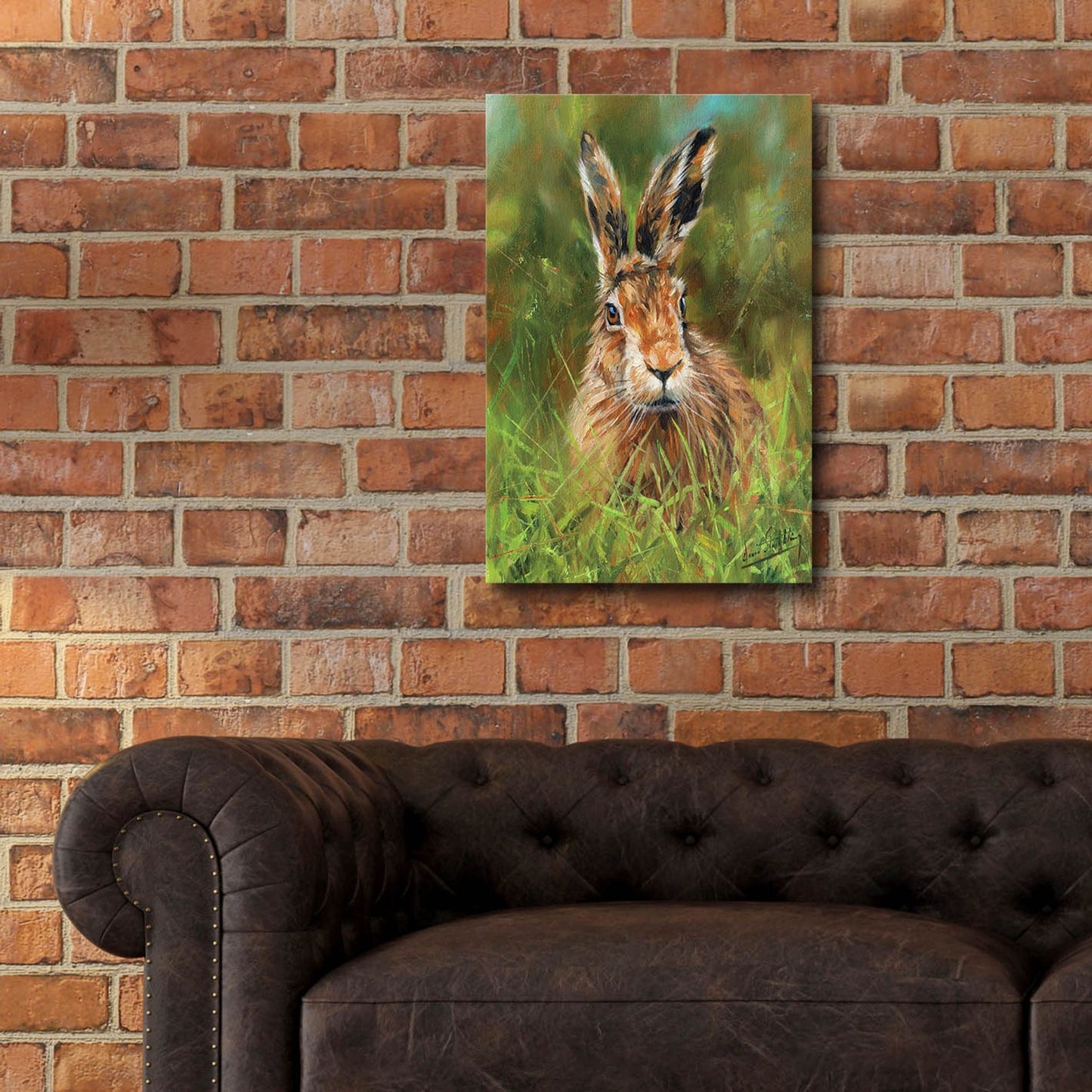 Epic Art 'Hare 22 by David Stribbling, Acrylic Glass Wall Art,16x24