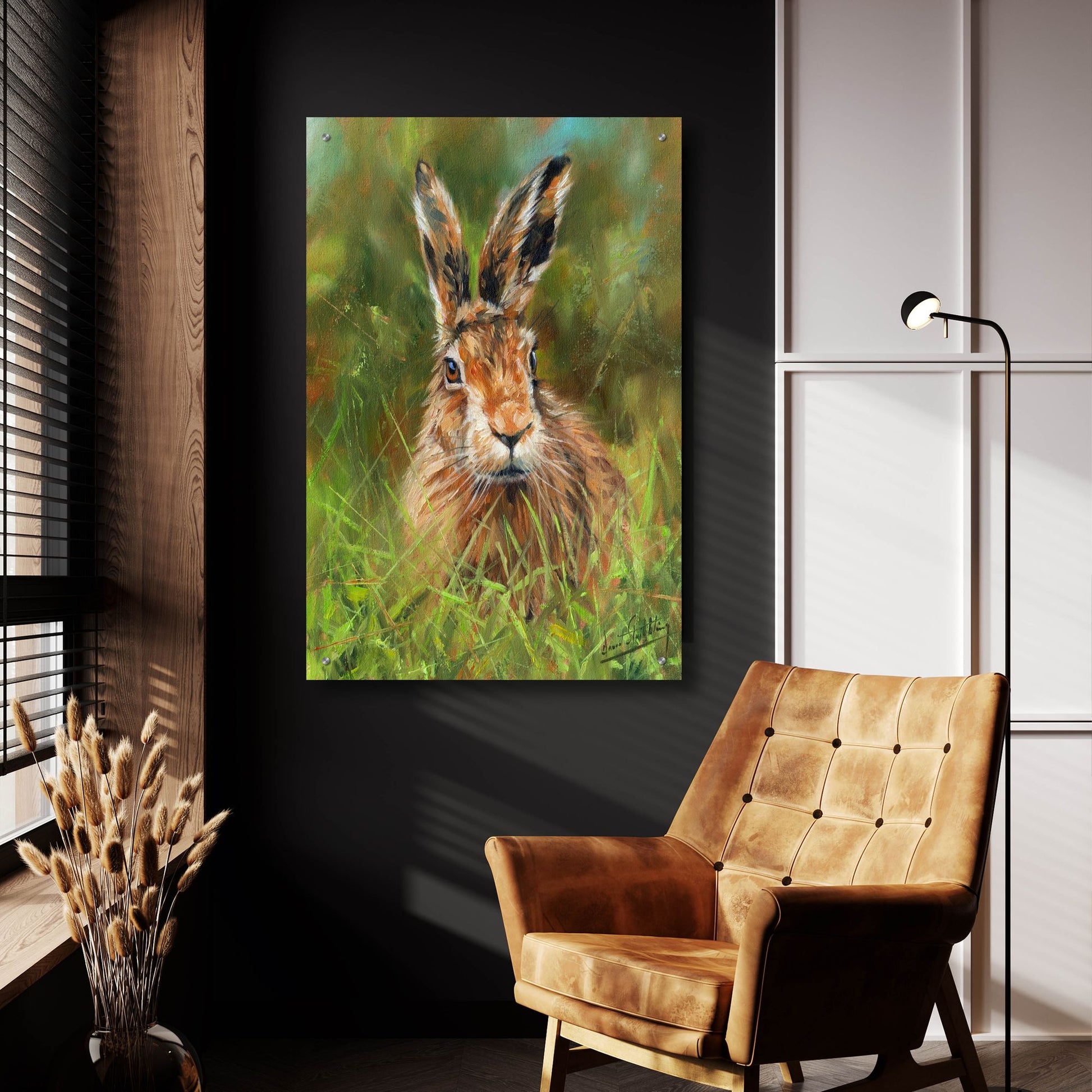 Epic Art 'Hare 22 by David Stribbling, Acrylic Glass Wall Art,24x36