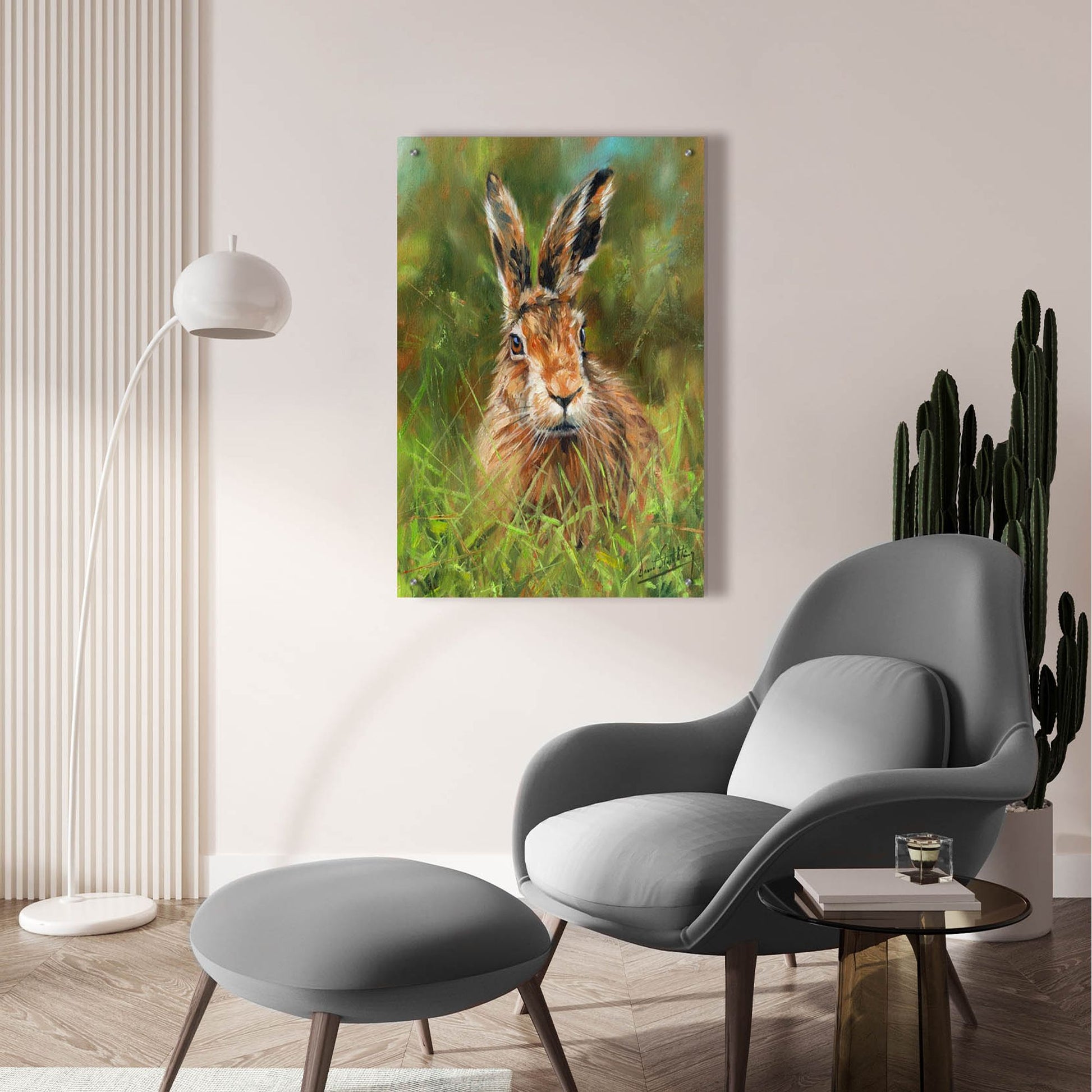 Epic Art 'Hare 22 by David Stribbling, Acrylic Glass Wall Art,24x36