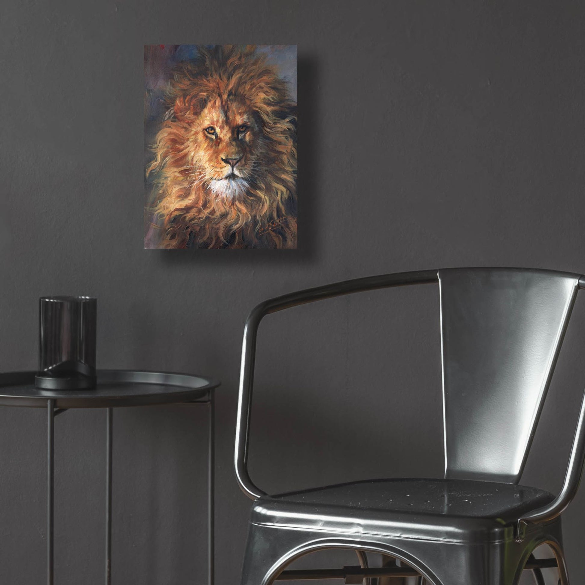 Epic Art 'Lion Portrait2 by David Stribbling, Acrylic Glass Wall Art,12x16