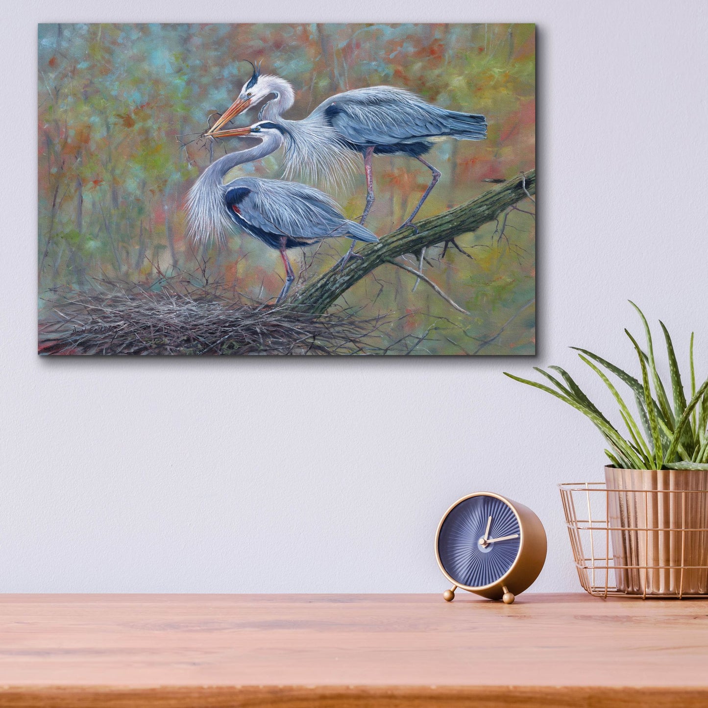 Epic Art 'Herons Nest Building2 by David Stribbling, Acrylic Glass Wall Art,16x12