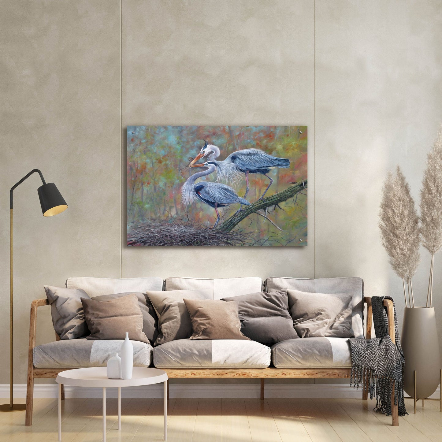 Epic Art 'Herons Nest Building2 by David Stribbling, Acrylic Glass Wall Art,36x24