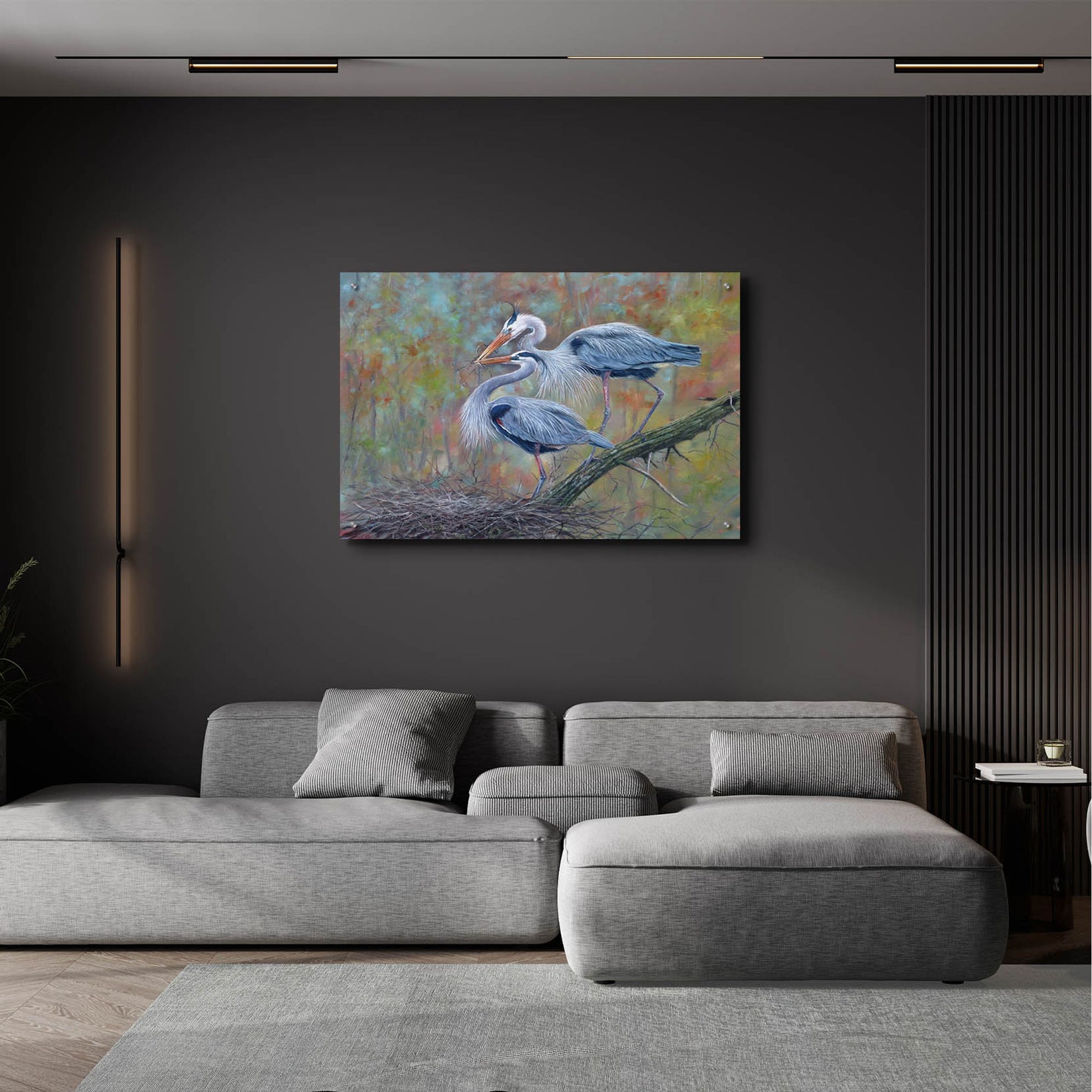 Epic Art 'Herons Nest Building2 by David Stribbling, Acrylic Glass Wall Art,36x24