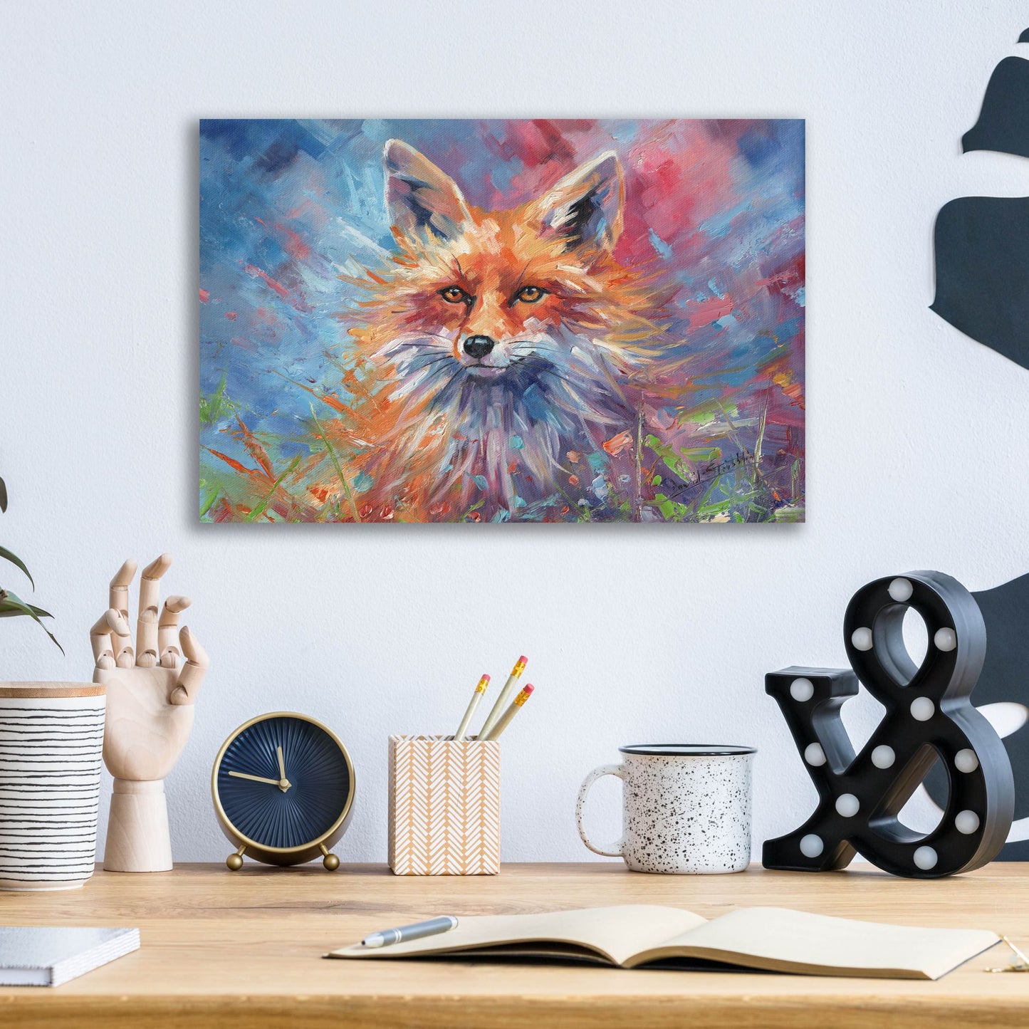 Epic Art 'Kitsune Fox2 by David Stribbling, Acrylic Glass Wall Art,16x12
