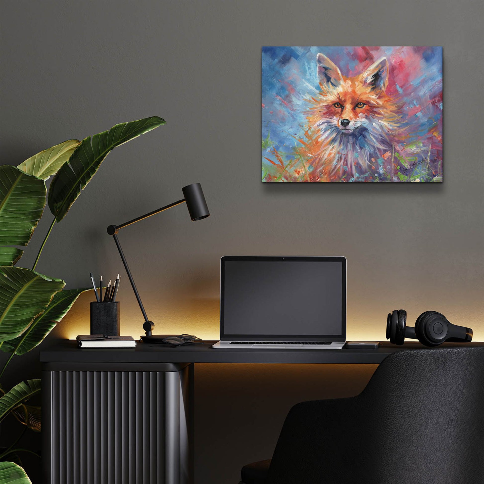 Epic Art 'Kitsune Fox2 by David Stribbling, Acrylic Glass Wall Art,16x12