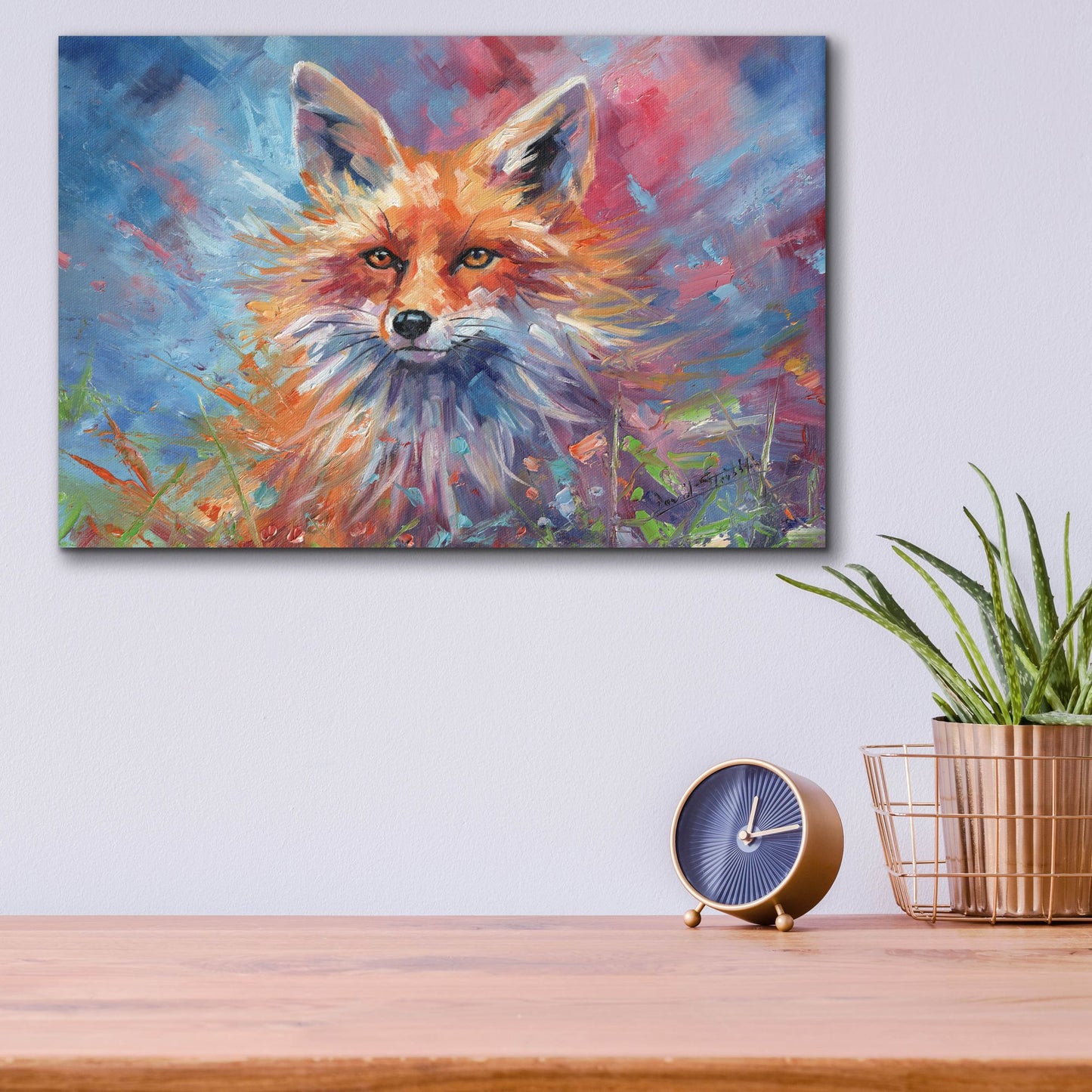 Epic Art 'Kitsune Fox2 by David Stribbling, Acrylic Glass Wall Art,16x12