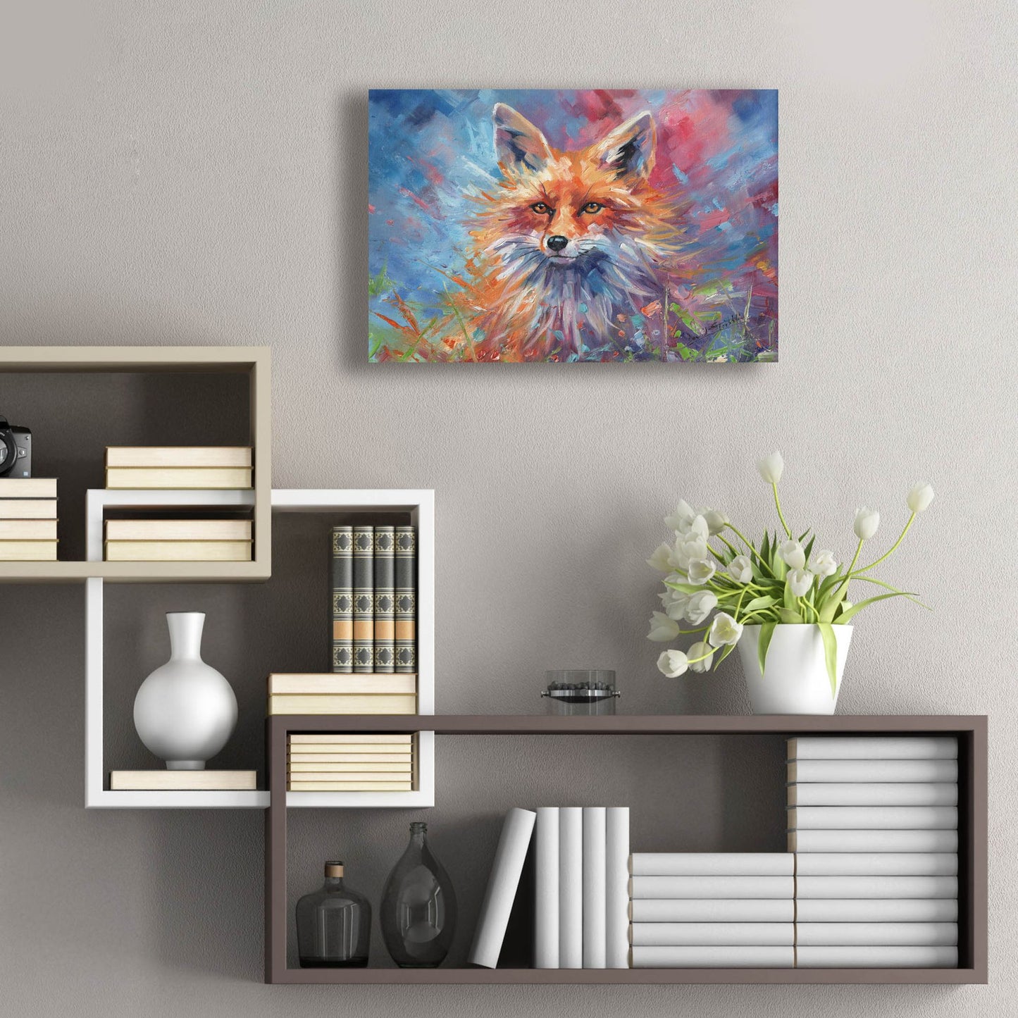 Epic Art 'Kitsune Fox2 by David Stribbling, Acrylic Glass Wall Art,24x16