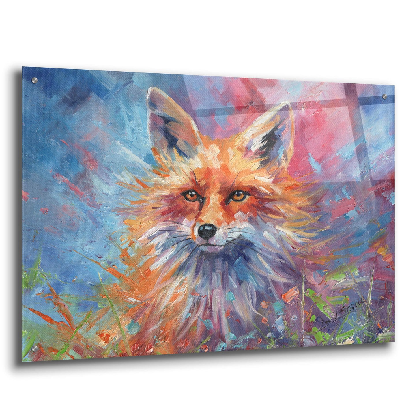 Epic Art 'Kitsune Fox2 by David Stribbling, Acrylic Glass Wall Art,36x24