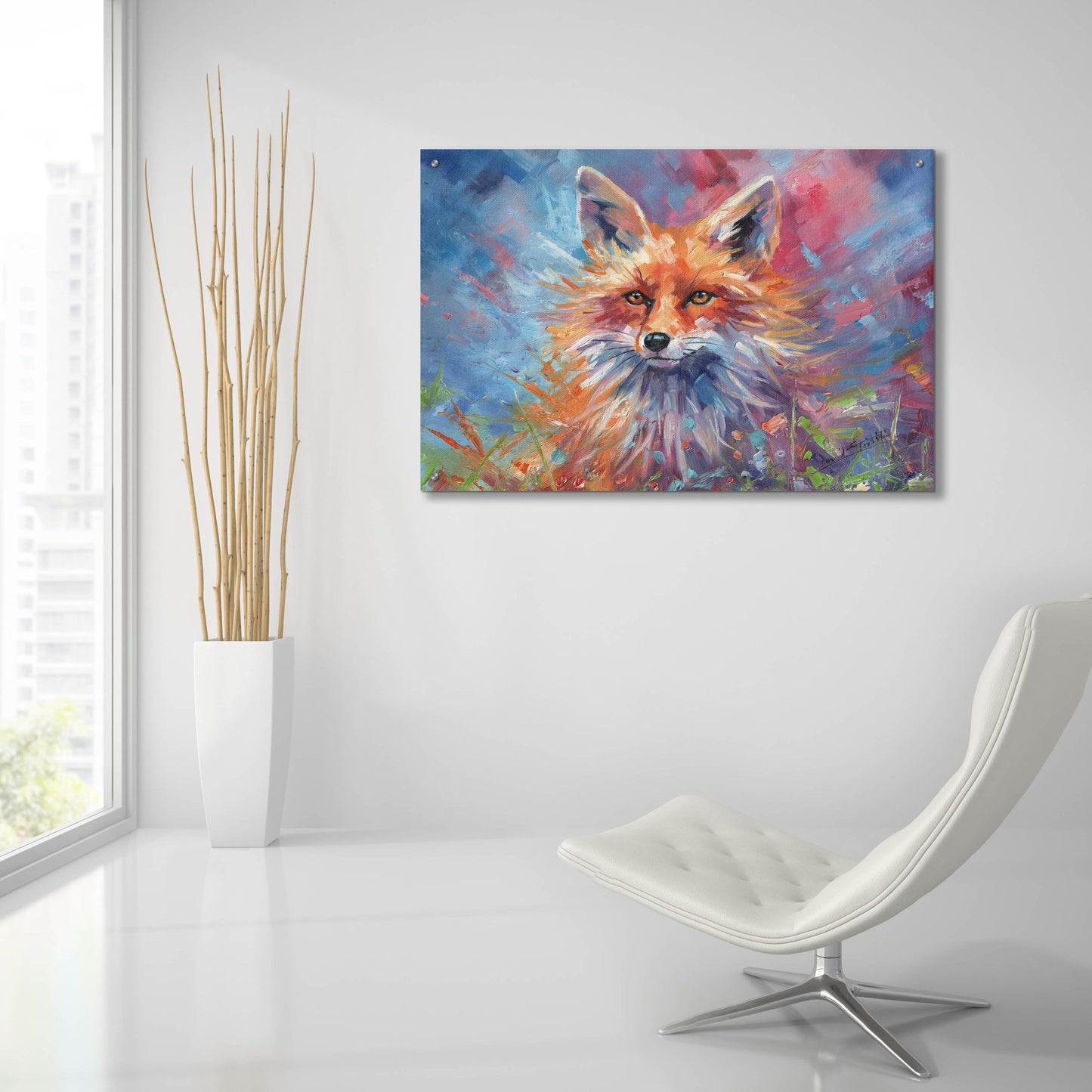 Epic Art 'Kitsune Fox2 by David Stribbling, Acrylic Glass Wall Art,36x24