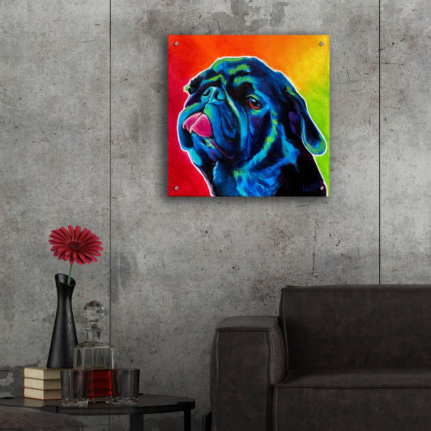 Epic Art 'Seamus' by Dawg Painter, Acrylic Glass Wall Art,24x24