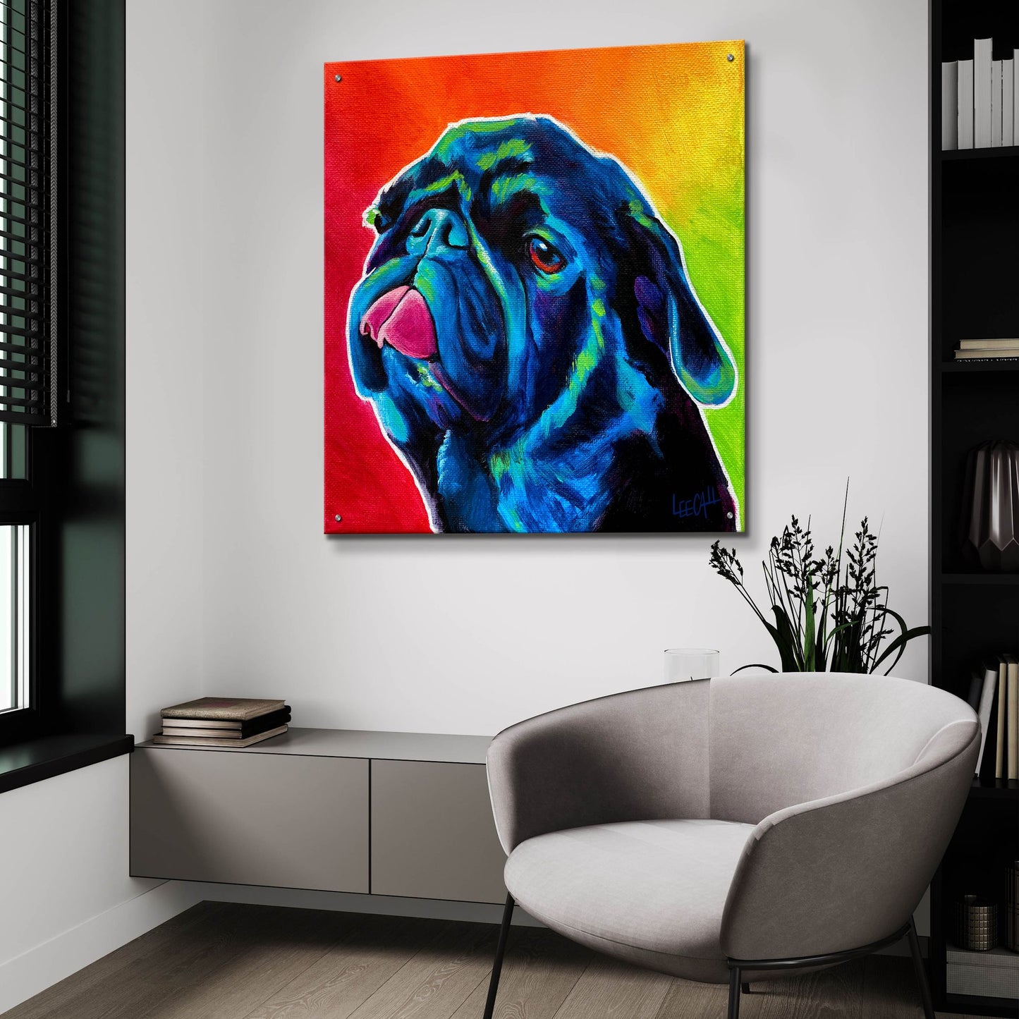 Epic Art 'Seamus' by Dawg Painter, Acrylic Glass Wall Art,36x36