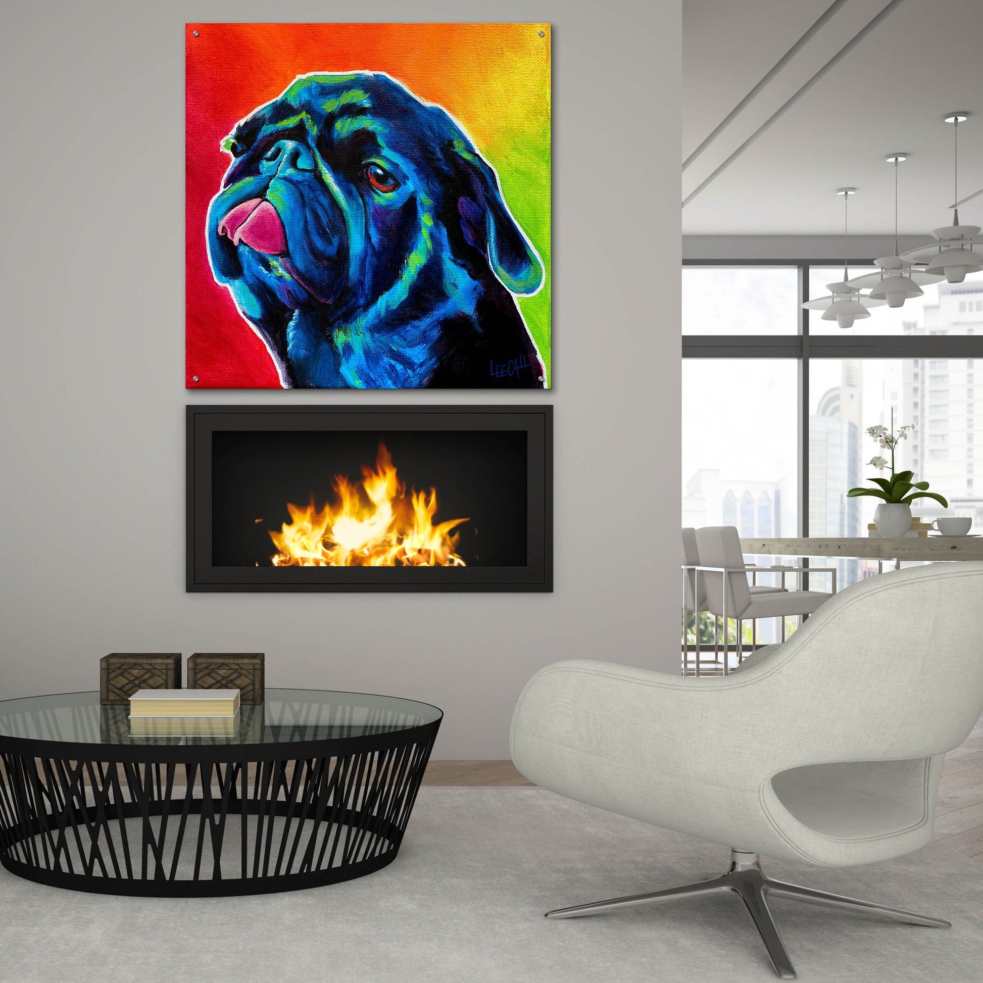 Epic Art 'Seamus' by Dawg Painter, Acrylic Glass Wall Art,36x36