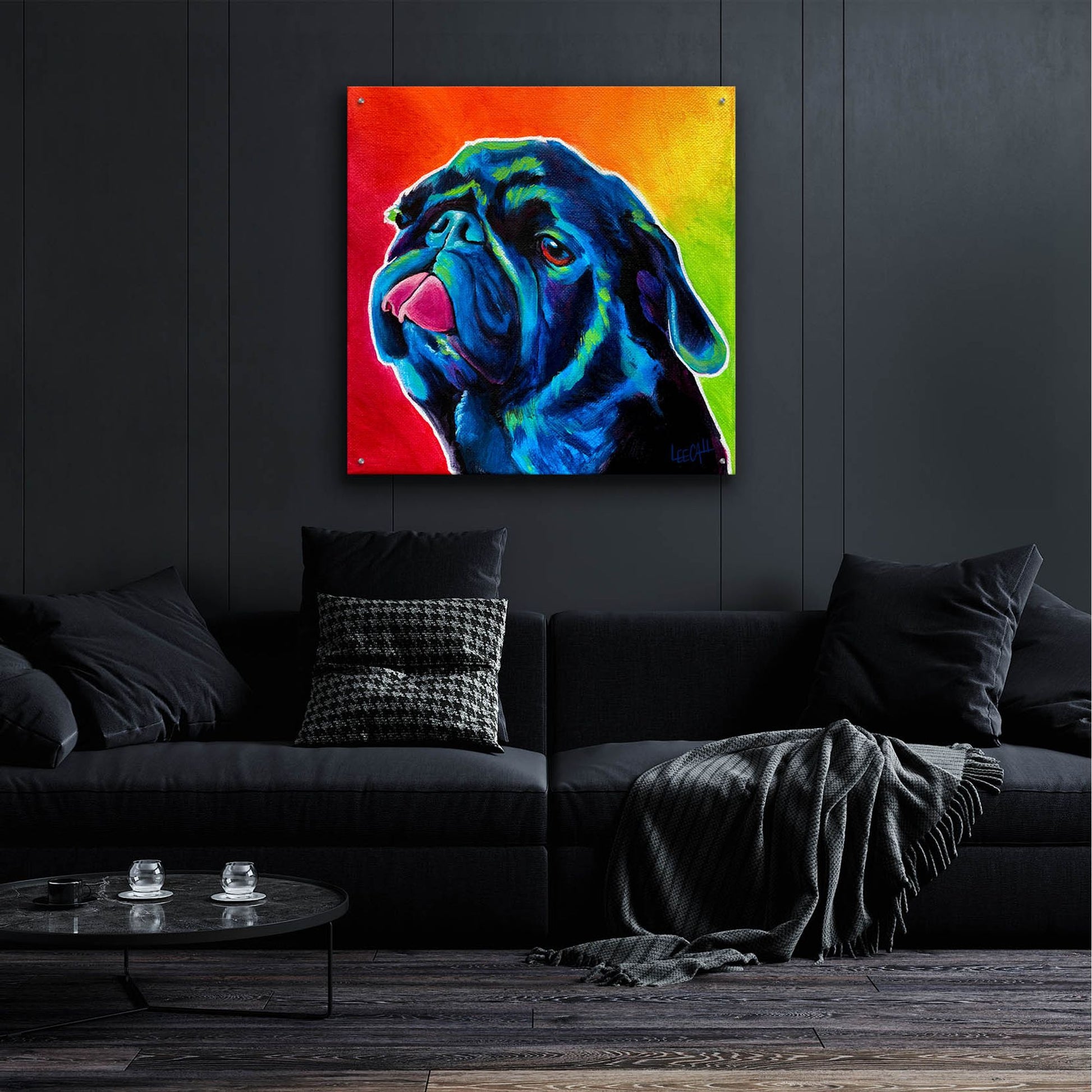 Epic Art 'Seamus' by Dawg Painter, Acrylic Glass Wall Art,36x36