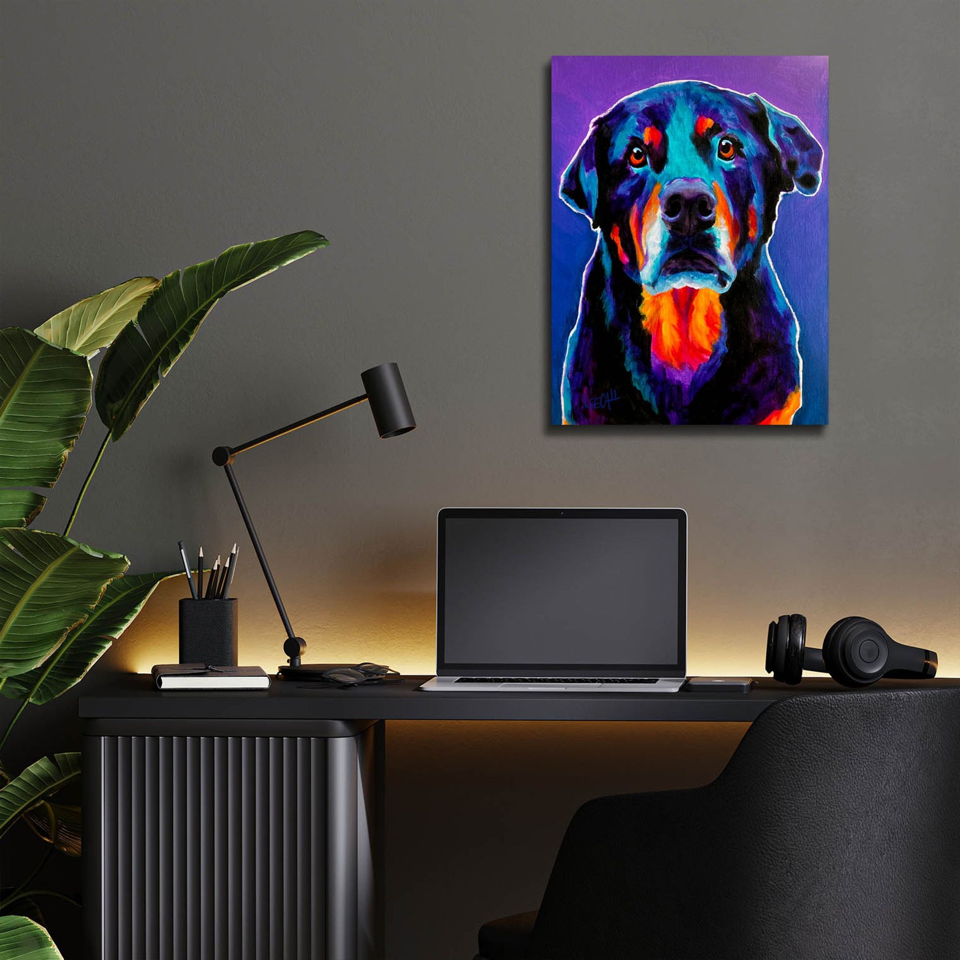 Epic Art 'Rotty' by Dawg Painter, Acrylic Glass Wall Art,12x16