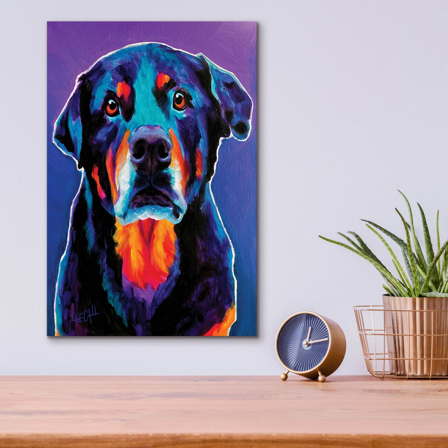 Epic Art 'Rotty' by Dawg Painter, Acrylic Glass Wall Art,12x16